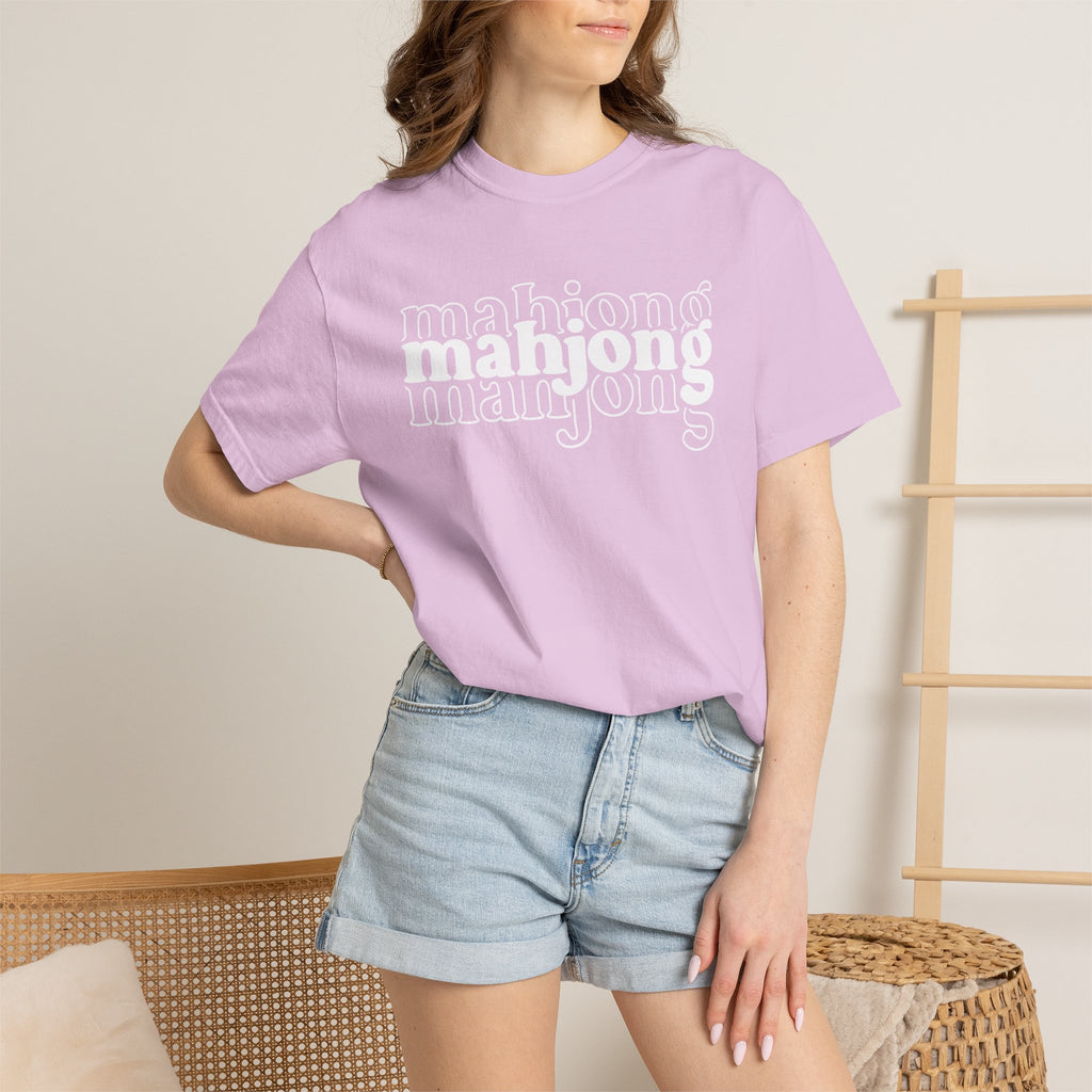 Mahjong Retro Logo T-Shirt — Vintage Game Night Tee