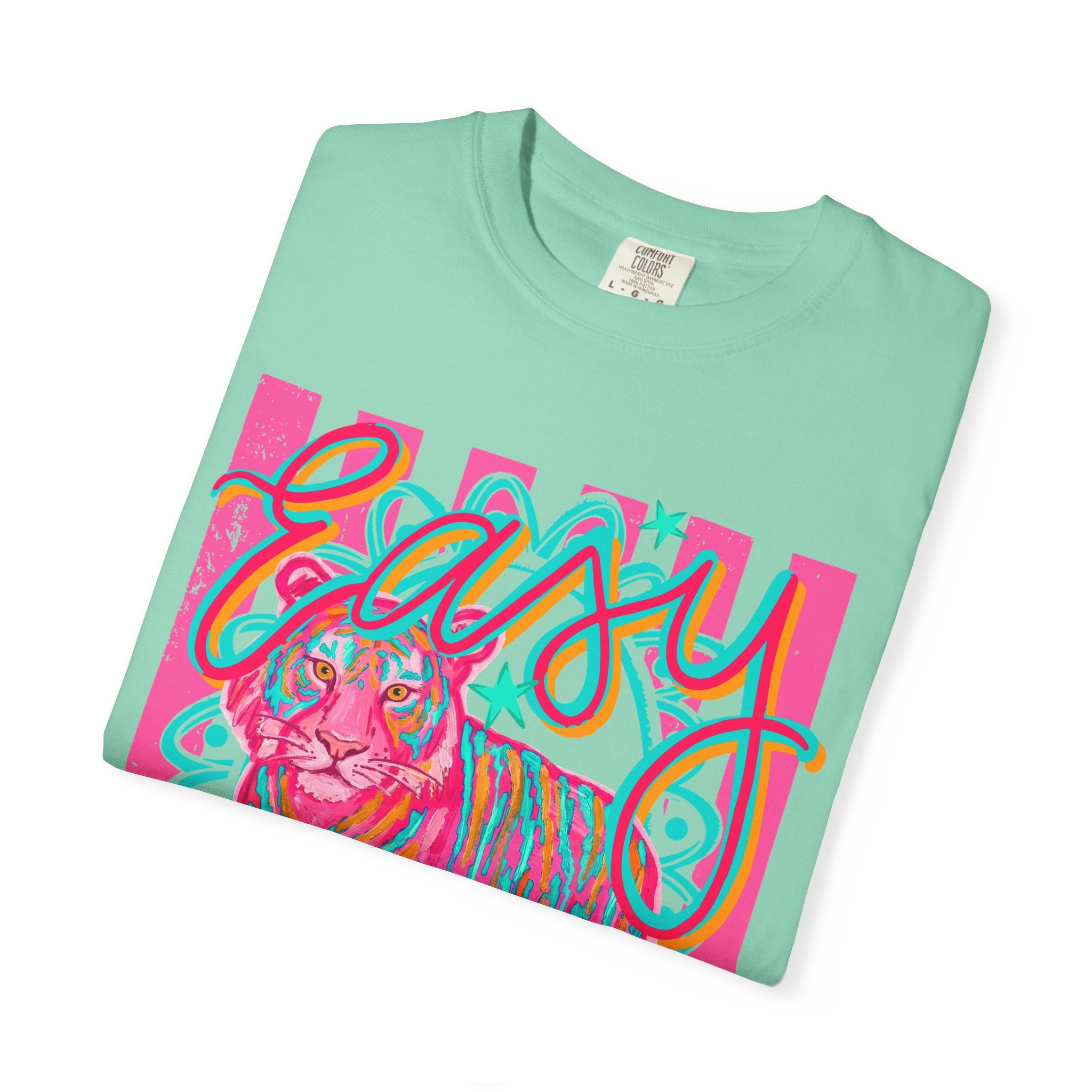 Easy Tiger T-Shirt — Retro Neon Tiger Graphic Tee