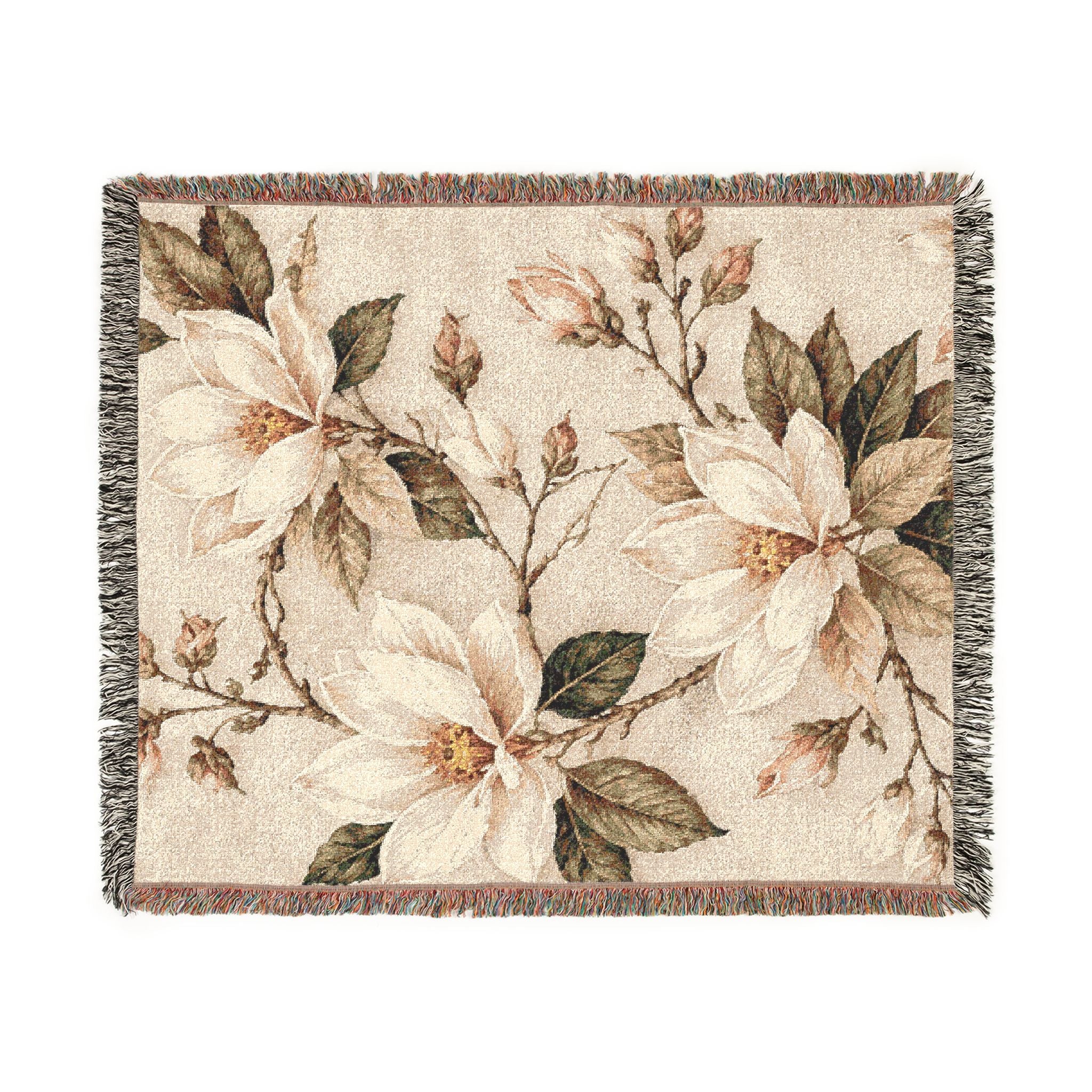 Magnolia Bloom Woven Blanket