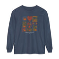 Botanical Patchwork Long Sleeve Tee — "Thread & Nest" Graphic