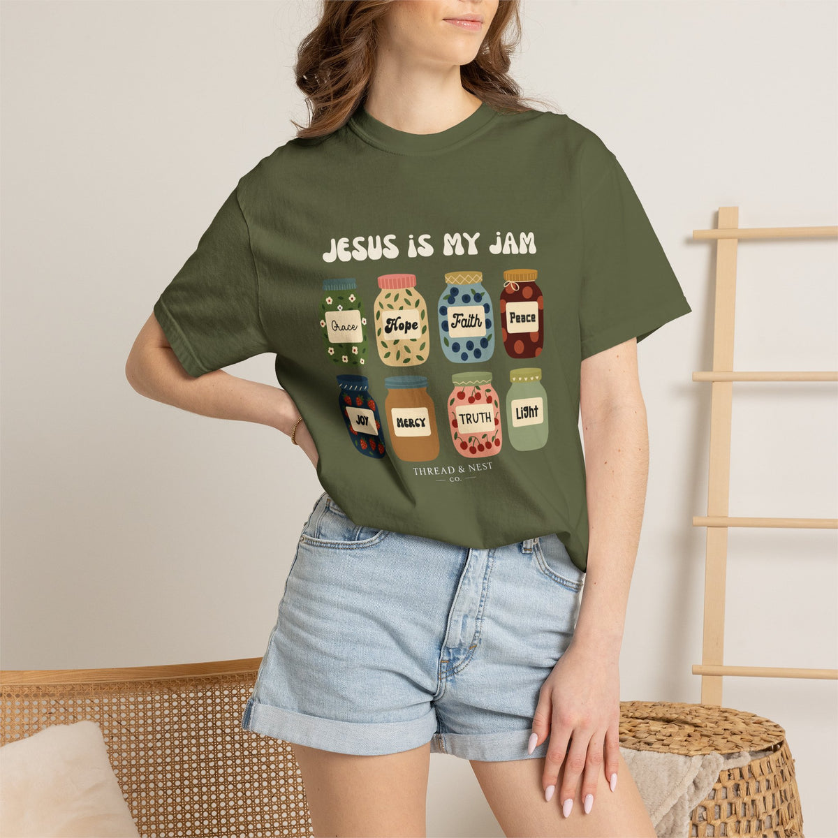 T-shirt — "Jesus Is My Jam" Christian Faith Graphic Tee