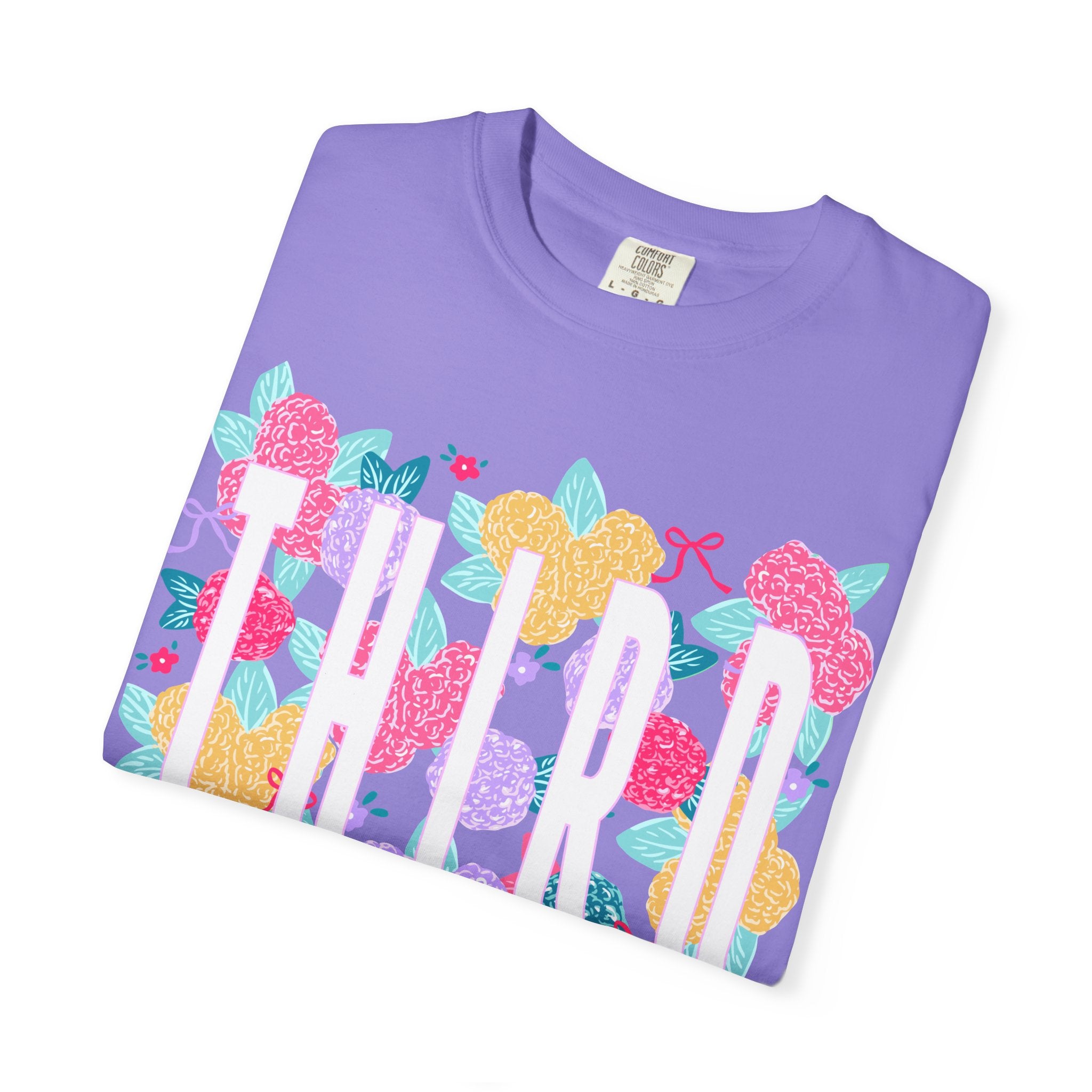 Third Grade Floral T-Shirt — Bright Back-to-School Tee for Students & Teachers