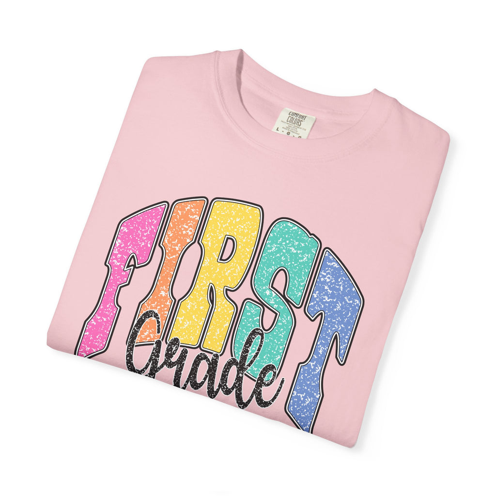 First Grade Rainbow T-Shirt — Back to School Teacher & Student Tee