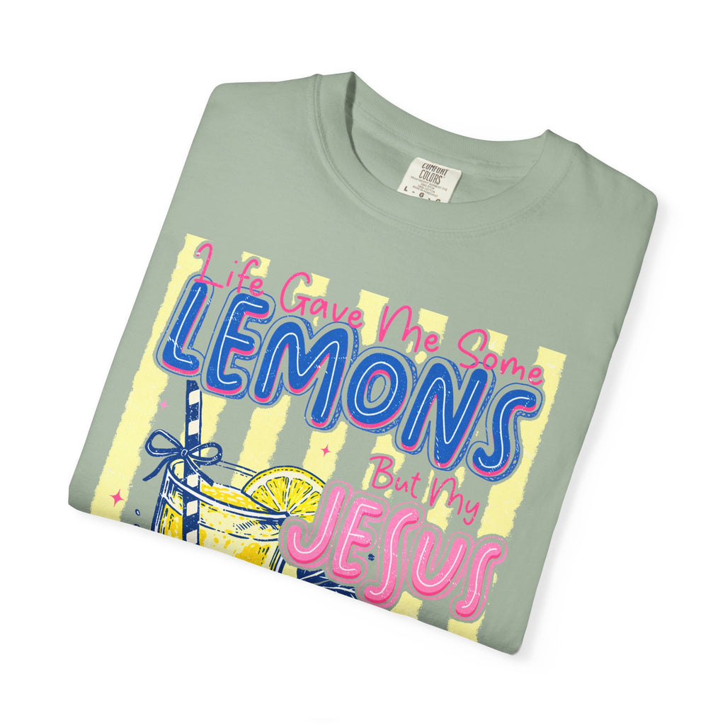 Lemons Into Lemonade Christian T-Shirt — 'He Gave Me Lemons But Why Jesus' Graphic Tee
