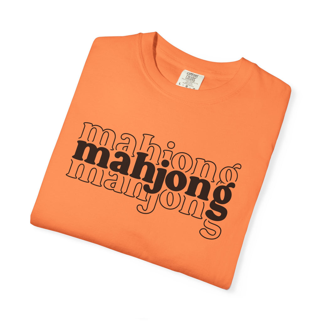 Mahjong Graphic T-Shirt — Retro Layered 'mahjong' Design