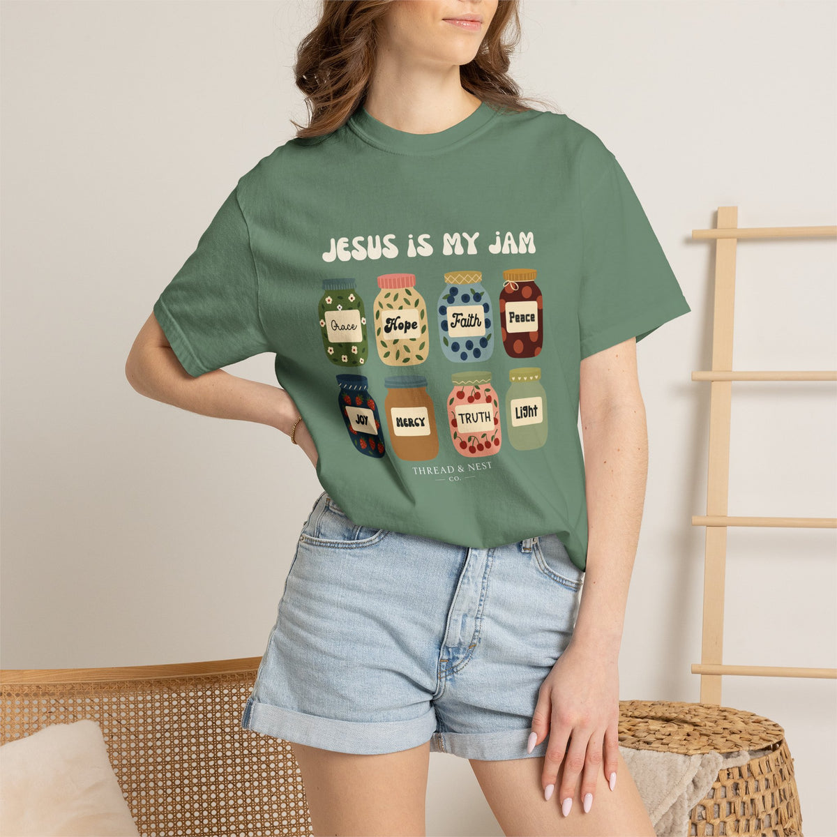 T-shirt — "Jesus Is My Jam" Christian Faith Graphic Tee