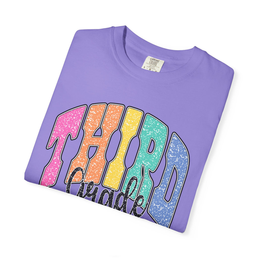 Third Grade T-Shirt — Colorful Retro Rainbow Back-to-School Tee