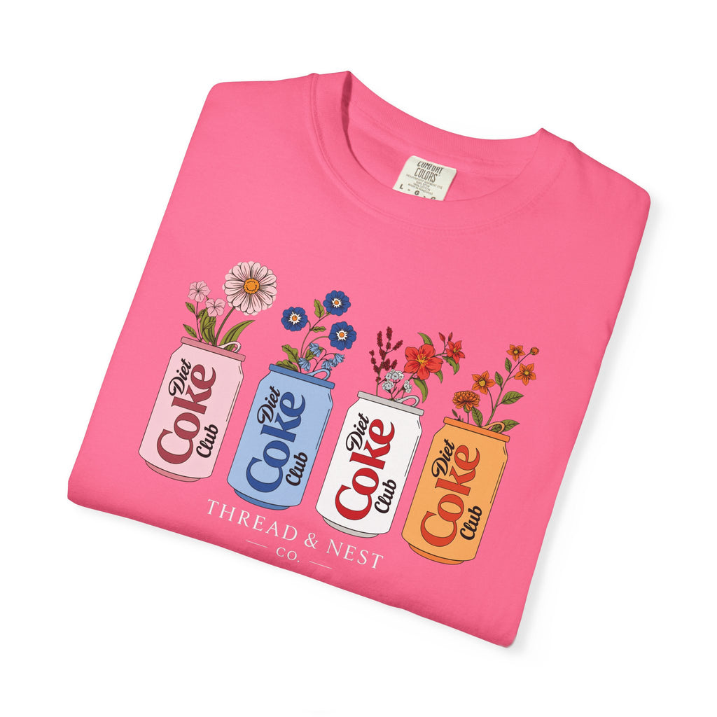 Retro Cola Cans Floral Tee