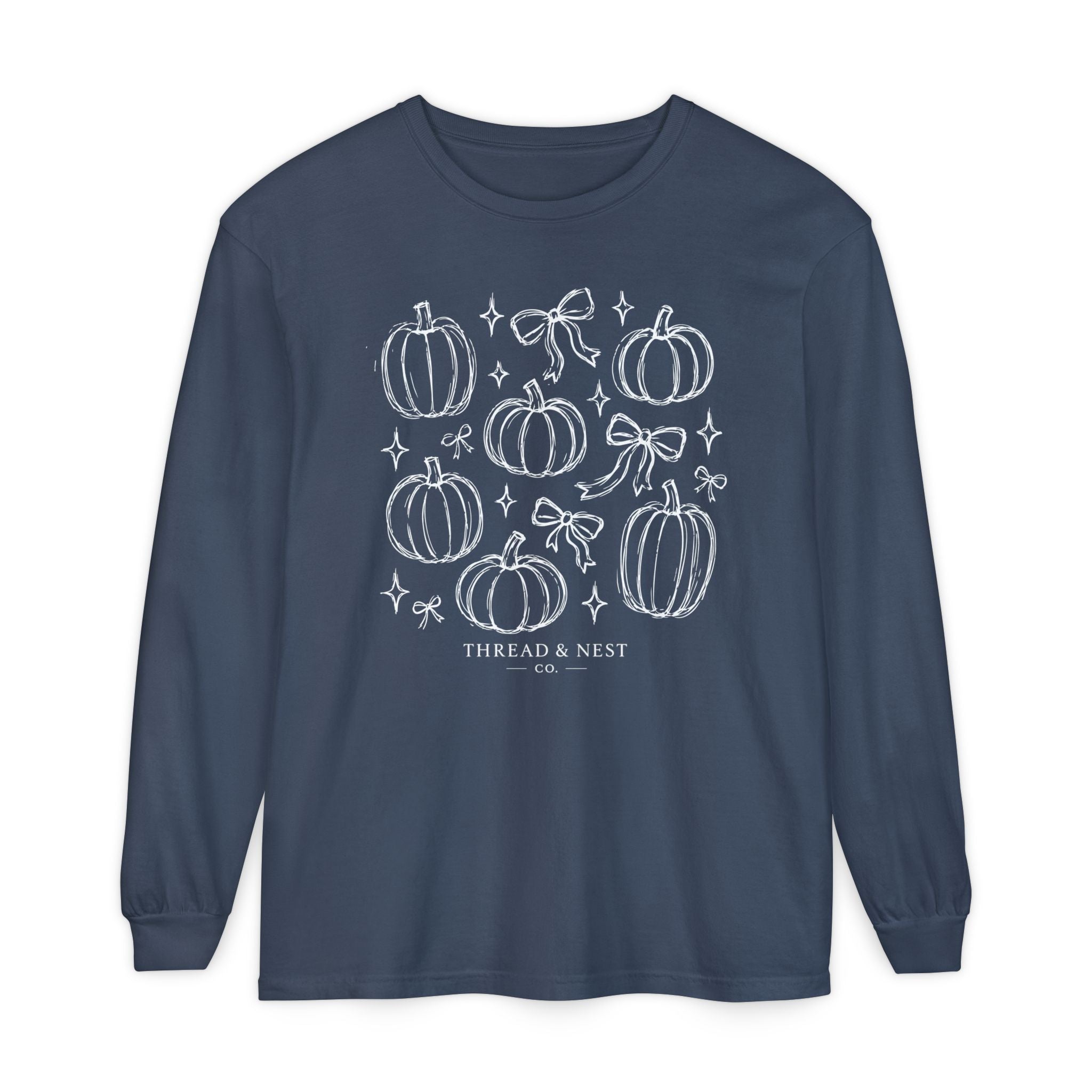 Pumpkin Sketch Long Sleeve Tee