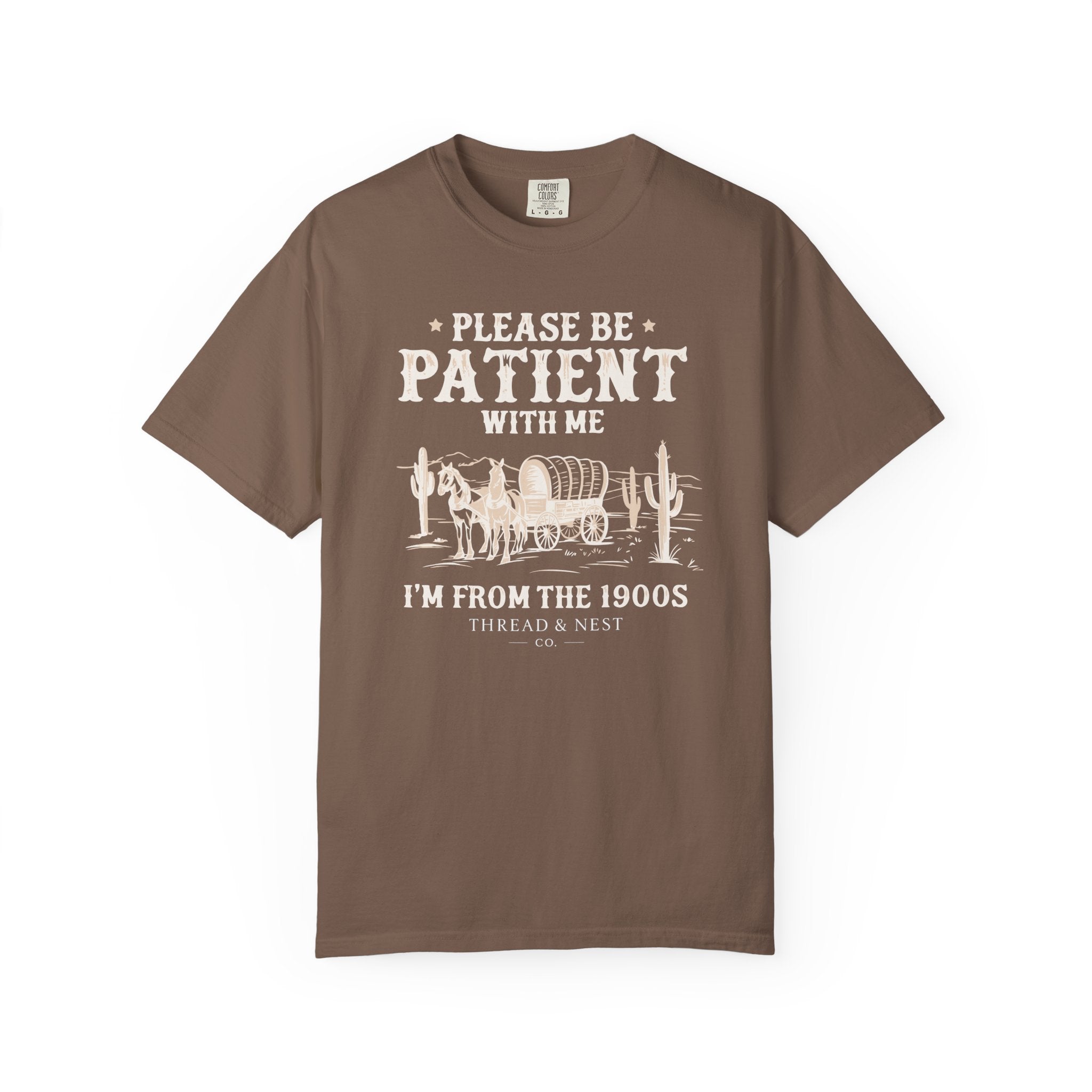 Please Be Patient With Me T-Shirt – "I’m From The 1900s" Vintage Wagon Graphic Tee