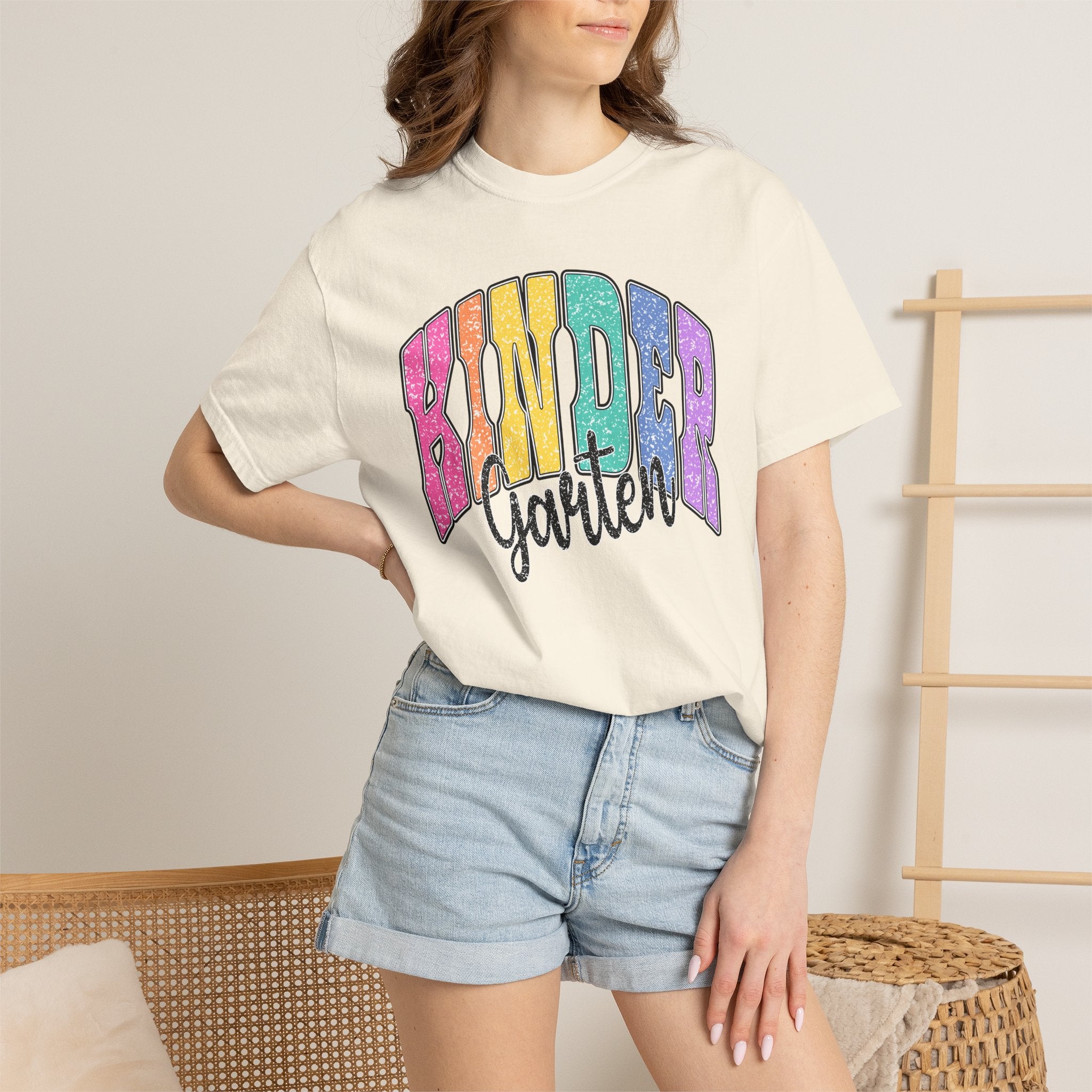 Kindergarten Rainbow T-Shirt — Colorful Back to School Tee