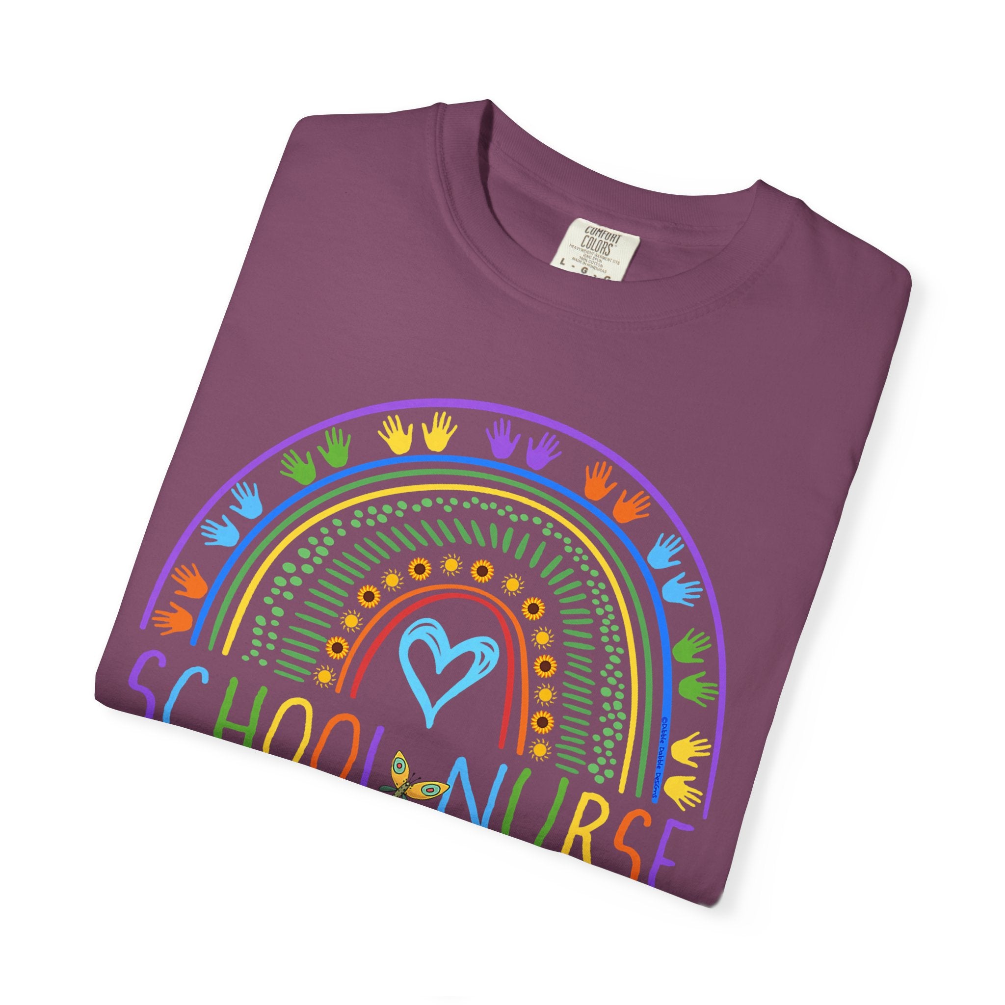 School Nurse Rainbow T-Shirt — Cute Pastel Healthcare Tee for Teachers & Nurses