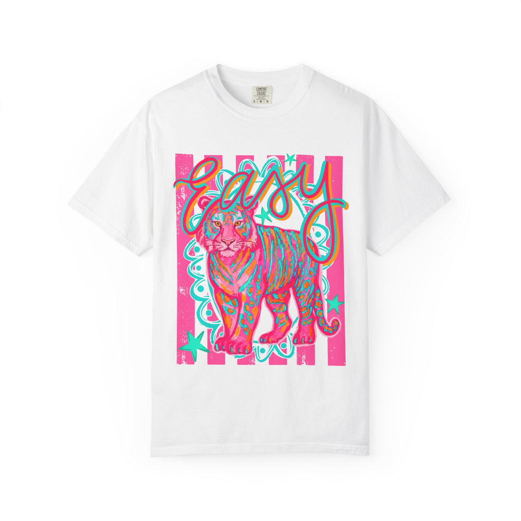 Easy Tiger T-Shirt — Retro Neon Tiger Graphic Tee