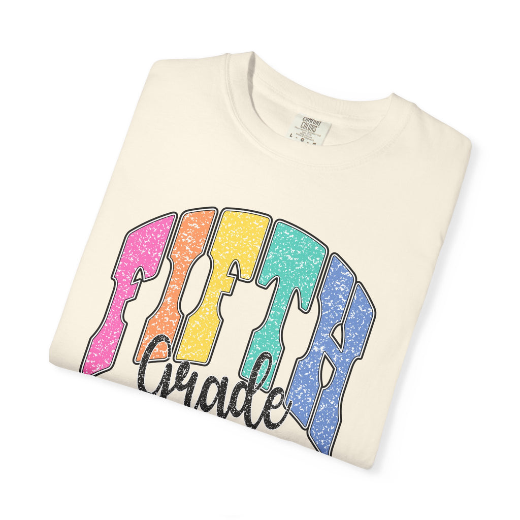 Fifth Grade Rainbow Script T-Shirt
