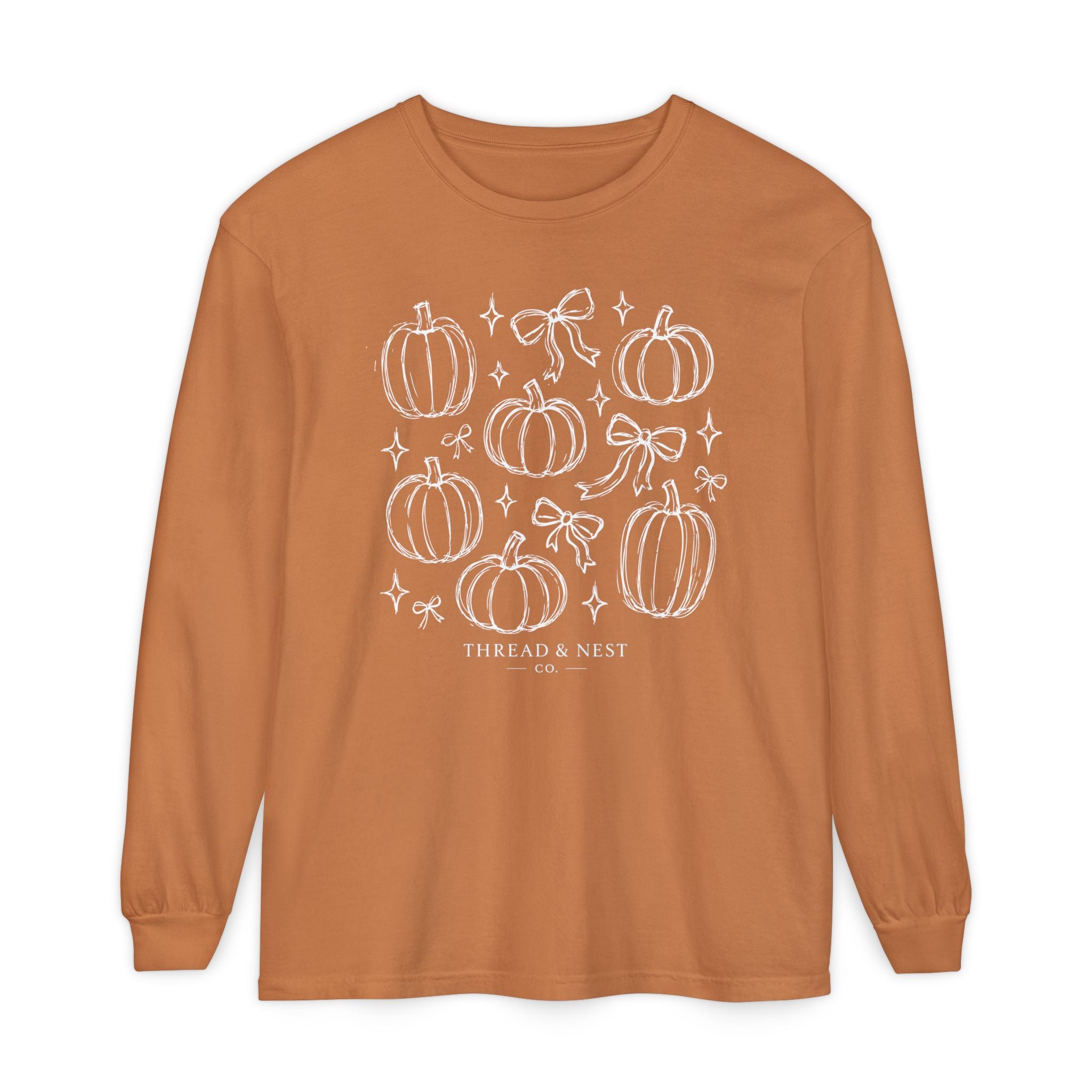 Pumpkin Sketch Long Sleeve Tee