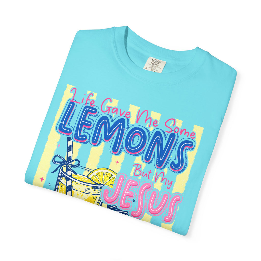 Lemons Into Lemonade Christian T-Shirt — 'He Gave Me Lemons But Why Jesus' Graphic Tee