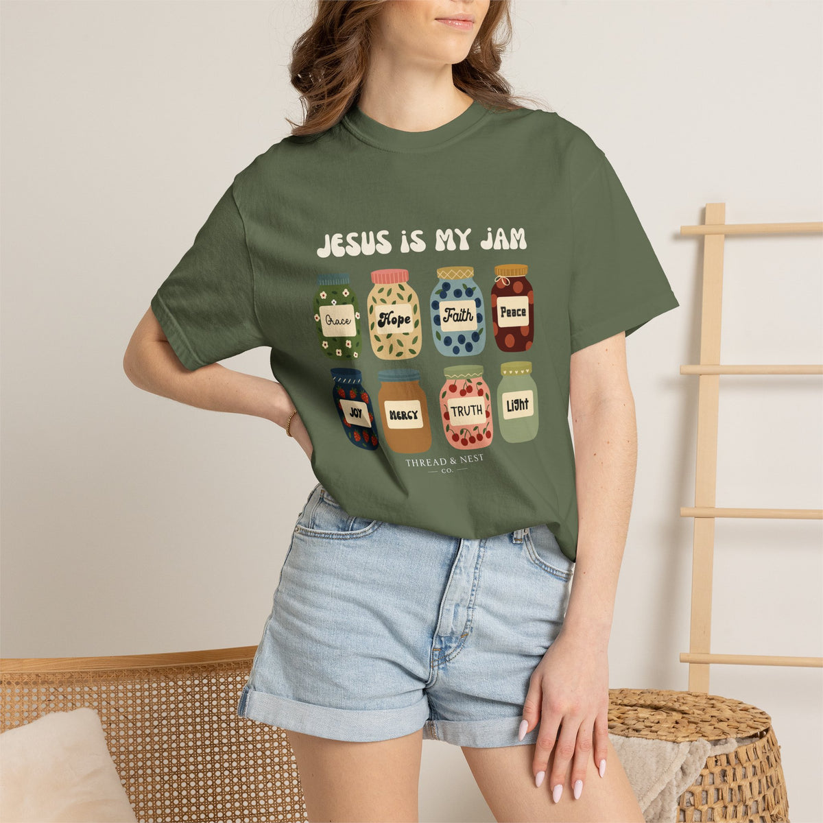 T-shirt — "Jesus Is My Jam" Christian Faith Graphic Tee