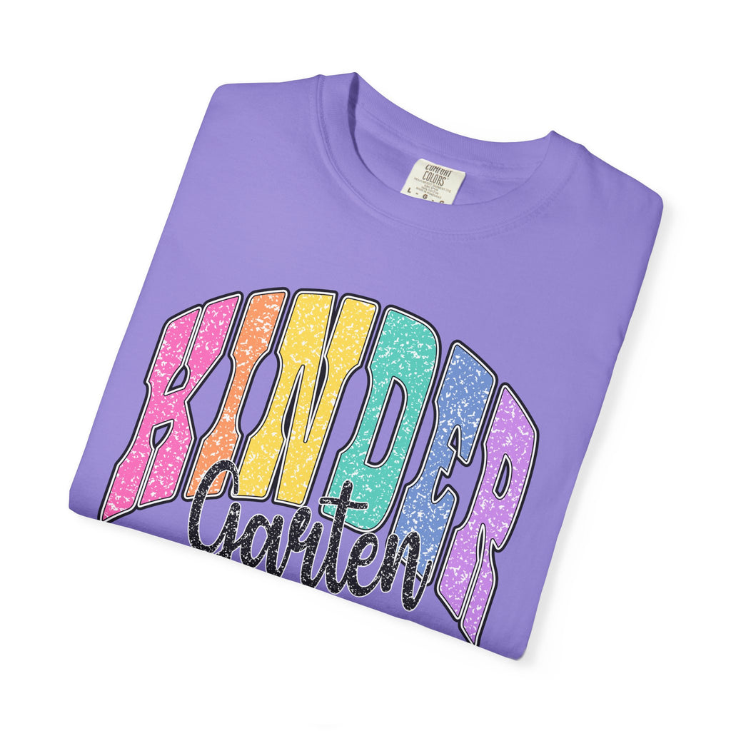 Kindergarten Rainbow T-Shirt — Colorful Back to School Tee