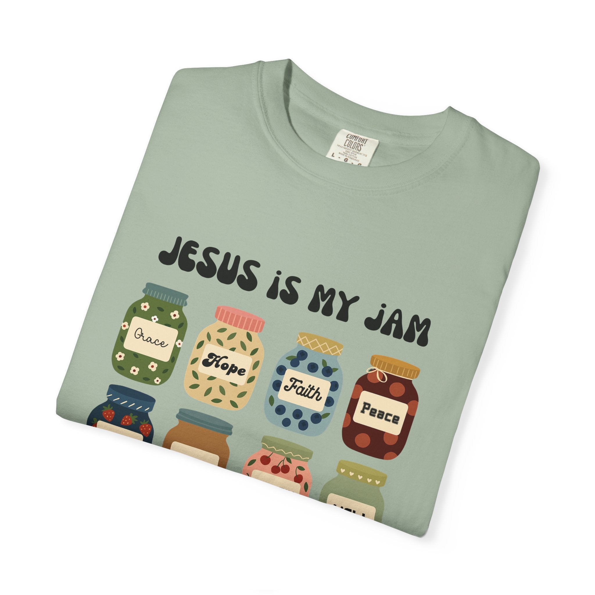 Jesus Is My Jam T-Shirt — Christian Faith Graphic Tee with Inspirational Jars