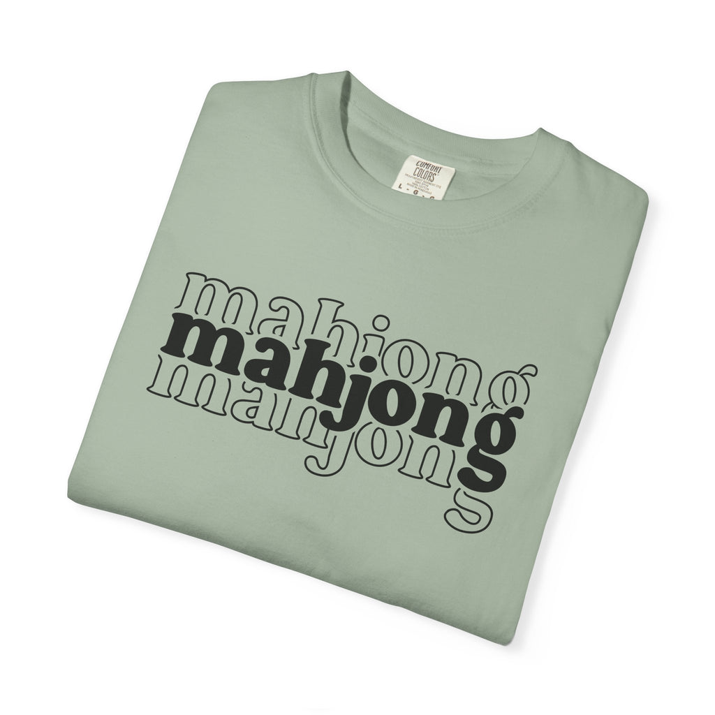 Mahjong Graphic T-Shirt — Retro Layered 'mahjong' Design