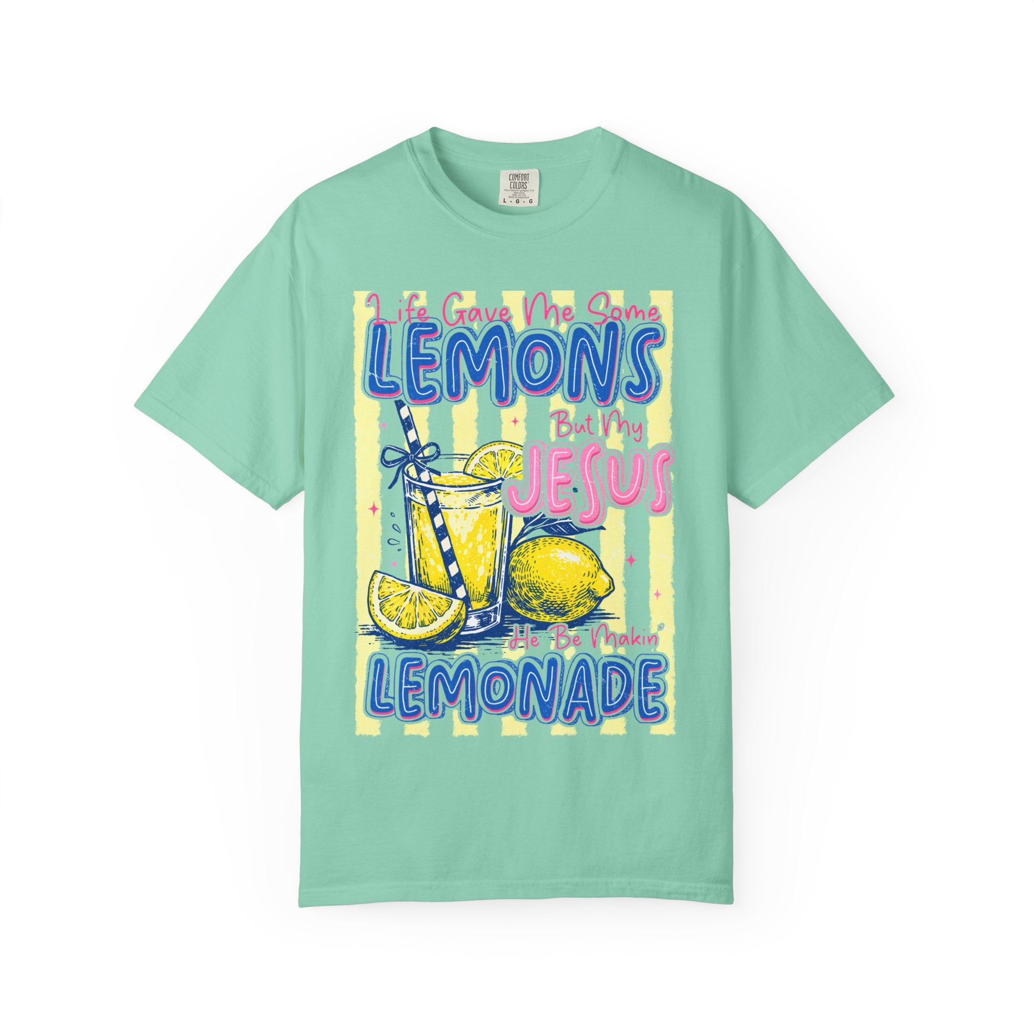 Lemons Into Lemonade Christian T-Shirt — 'He Gave Me Lemons But Why Jesus' Graphic Tee