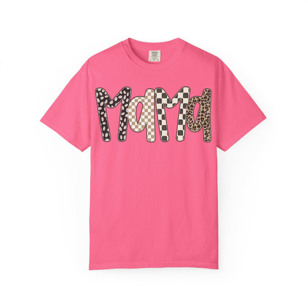 Mama Leopard & Plaid Graphic T-Shirt — Mom Gift, Mother's Day Tee