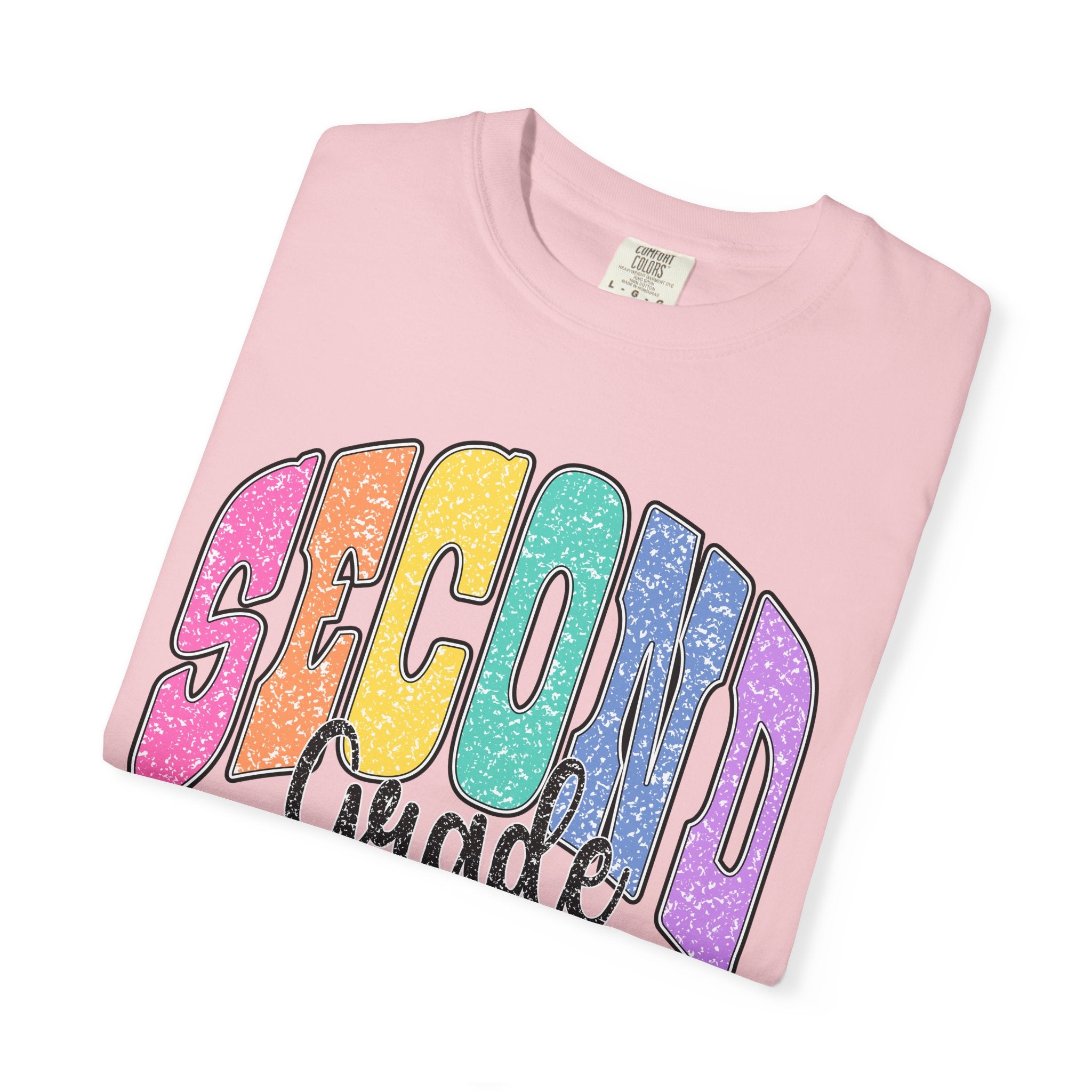 Second Grade T‑Shirt — Colorful Retro Rainbow Back‑to‑School Tee