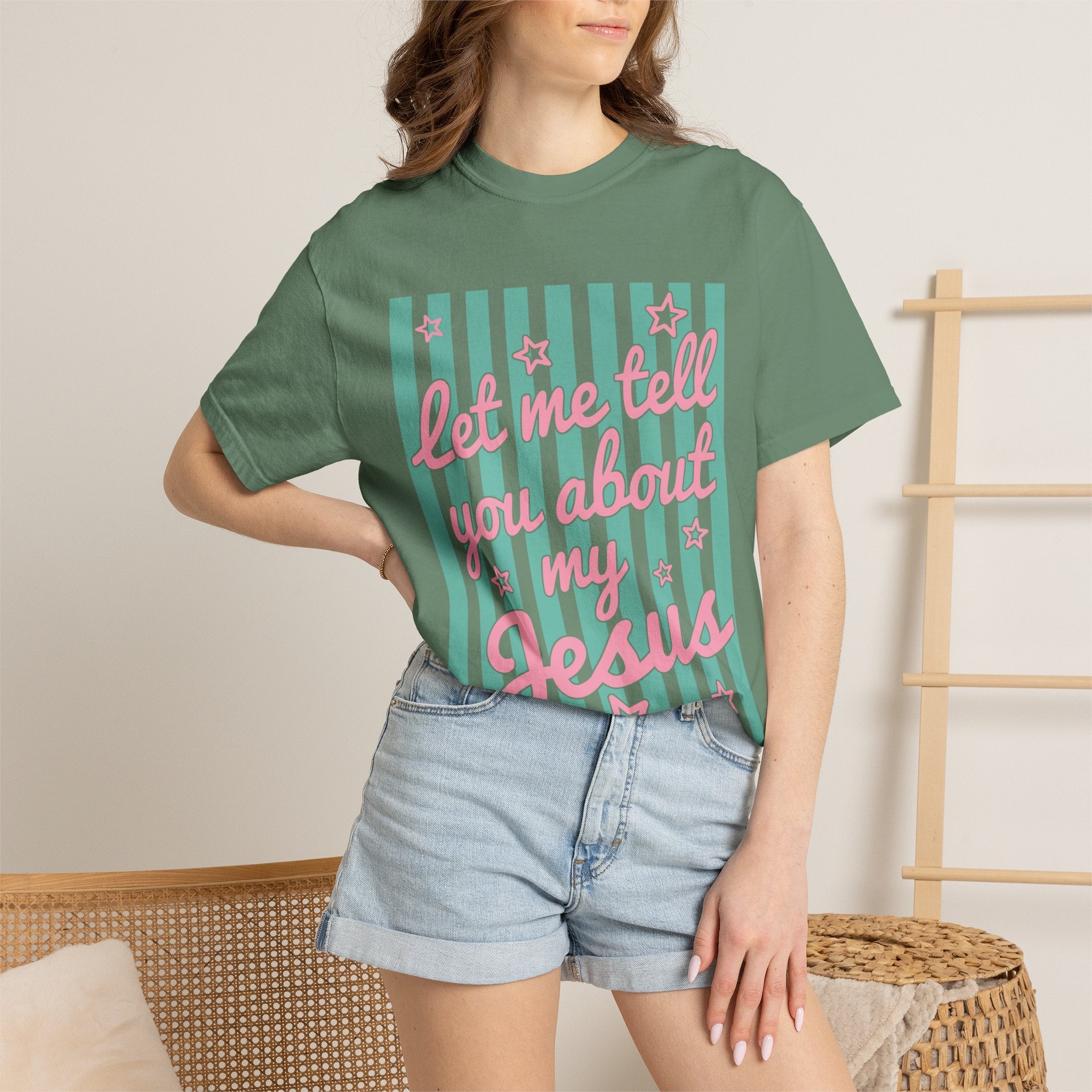 Christian T-Shirt — "Let Me Tell You About My Jesus" Graphic Tee