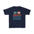 American Dude Kids T‑Shirt - Patriotic Sunglasses 4th of July Tee