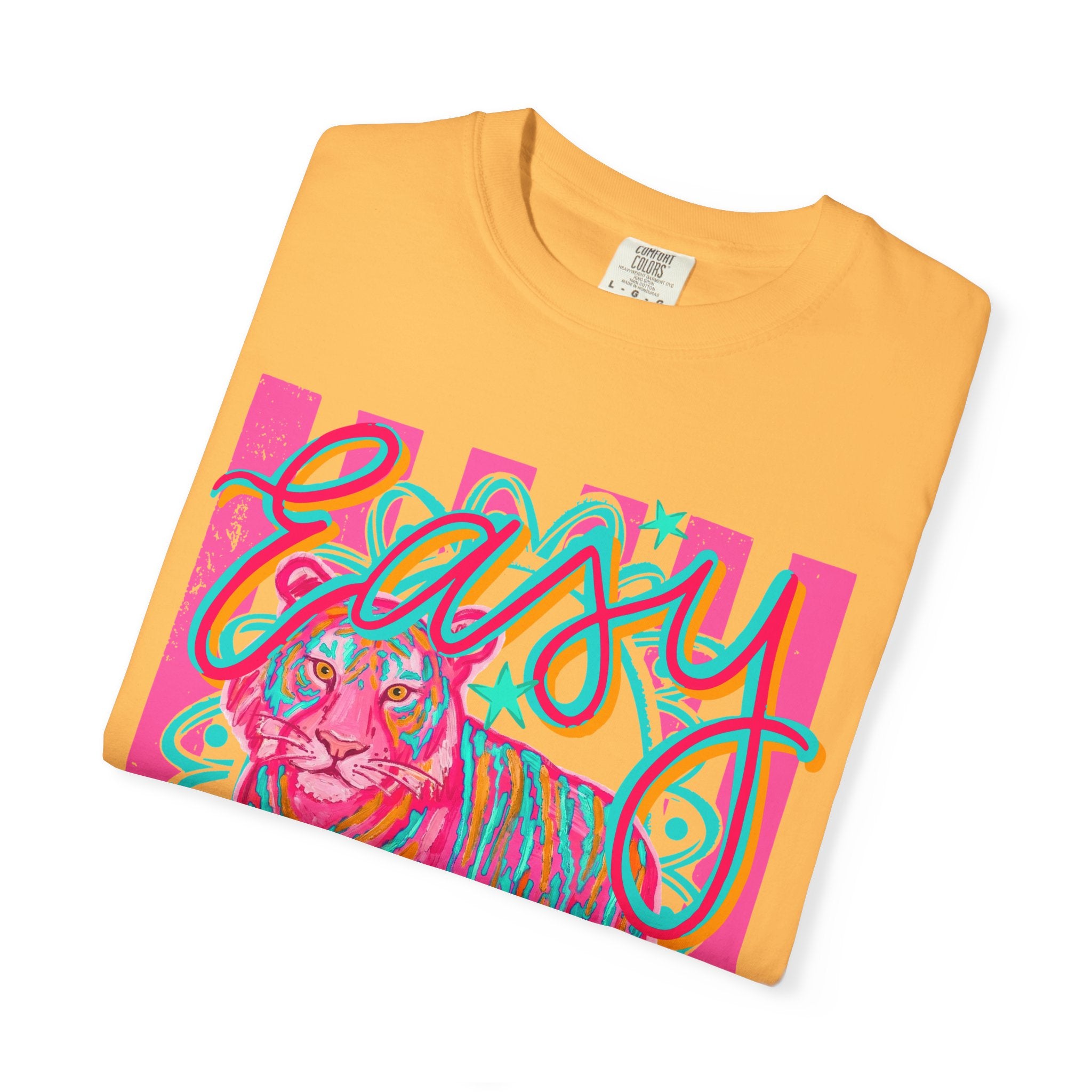 Easy Tiger T-Shirt — Retro Neon Tiger Graphic Tee