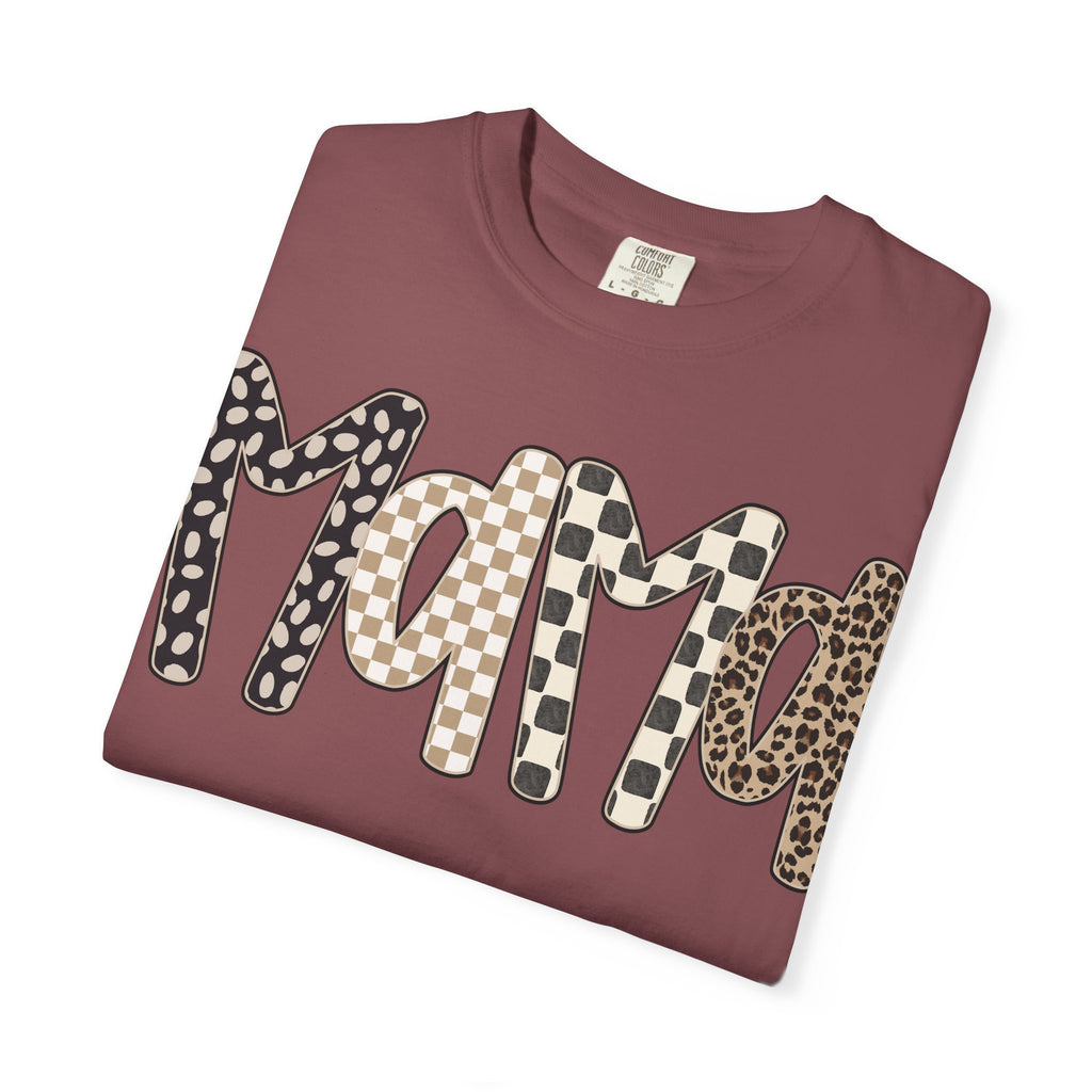 Mama Leopard & Plaid Graphic T-Shirt — Mom Gift, Mother's Day Tee