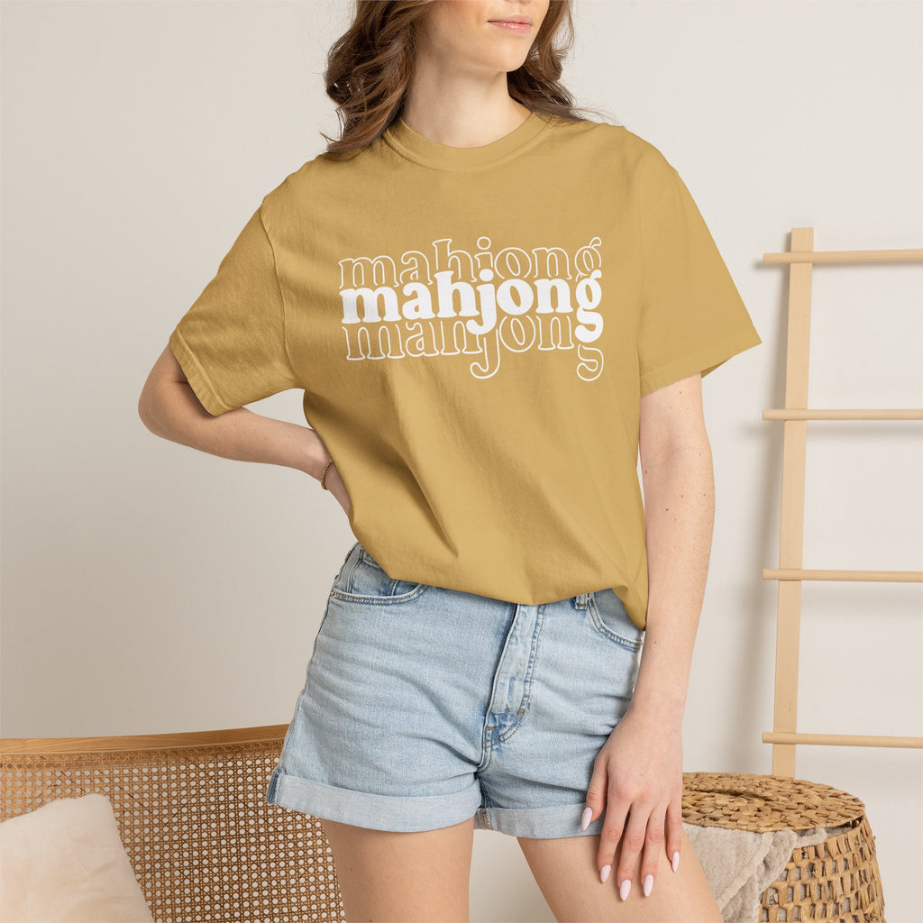 Mahjong Retro Logo T-Shirt — Vintage Game Night Tee