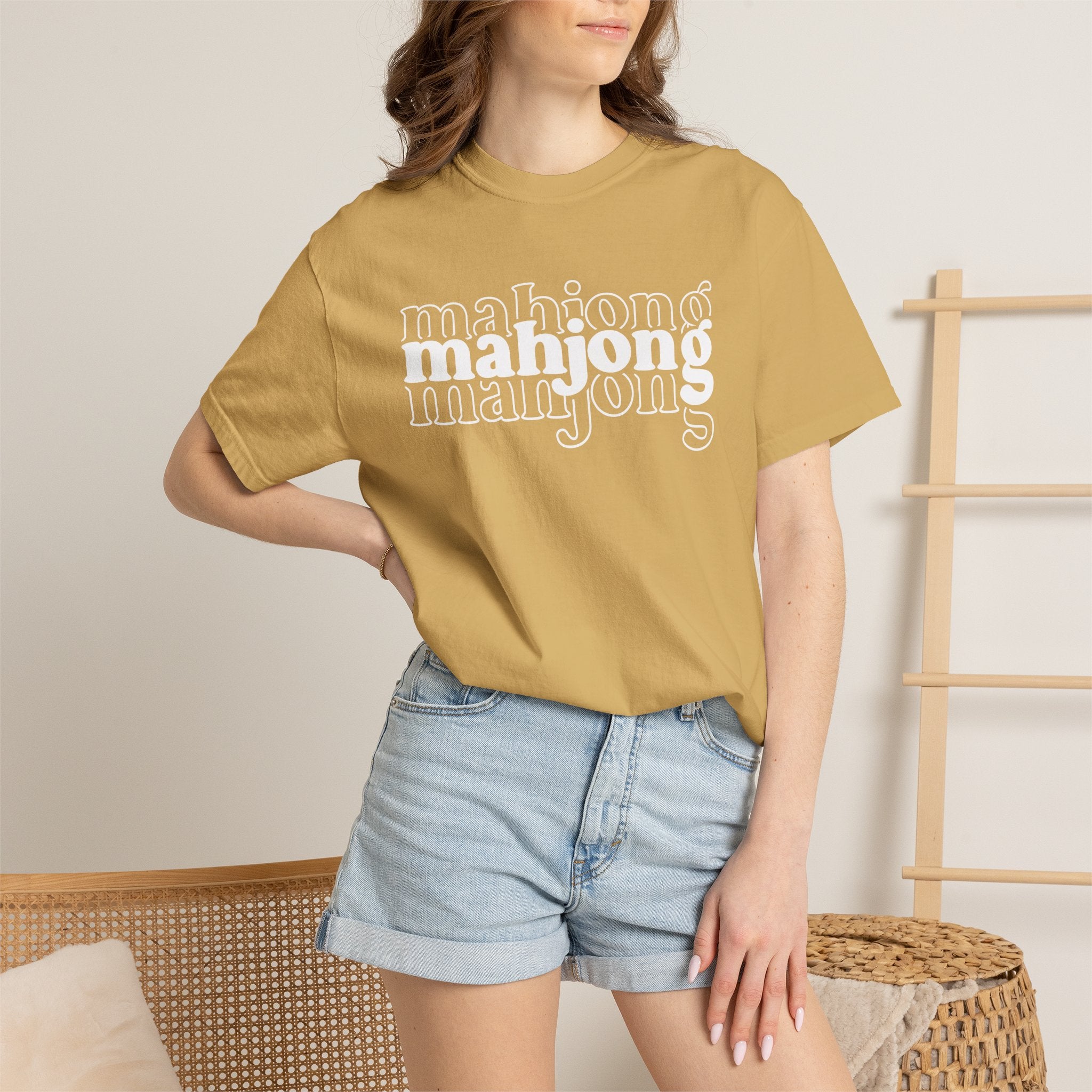 Mahjong Retro Logo T-Shirt — Vintage Game Night Tee