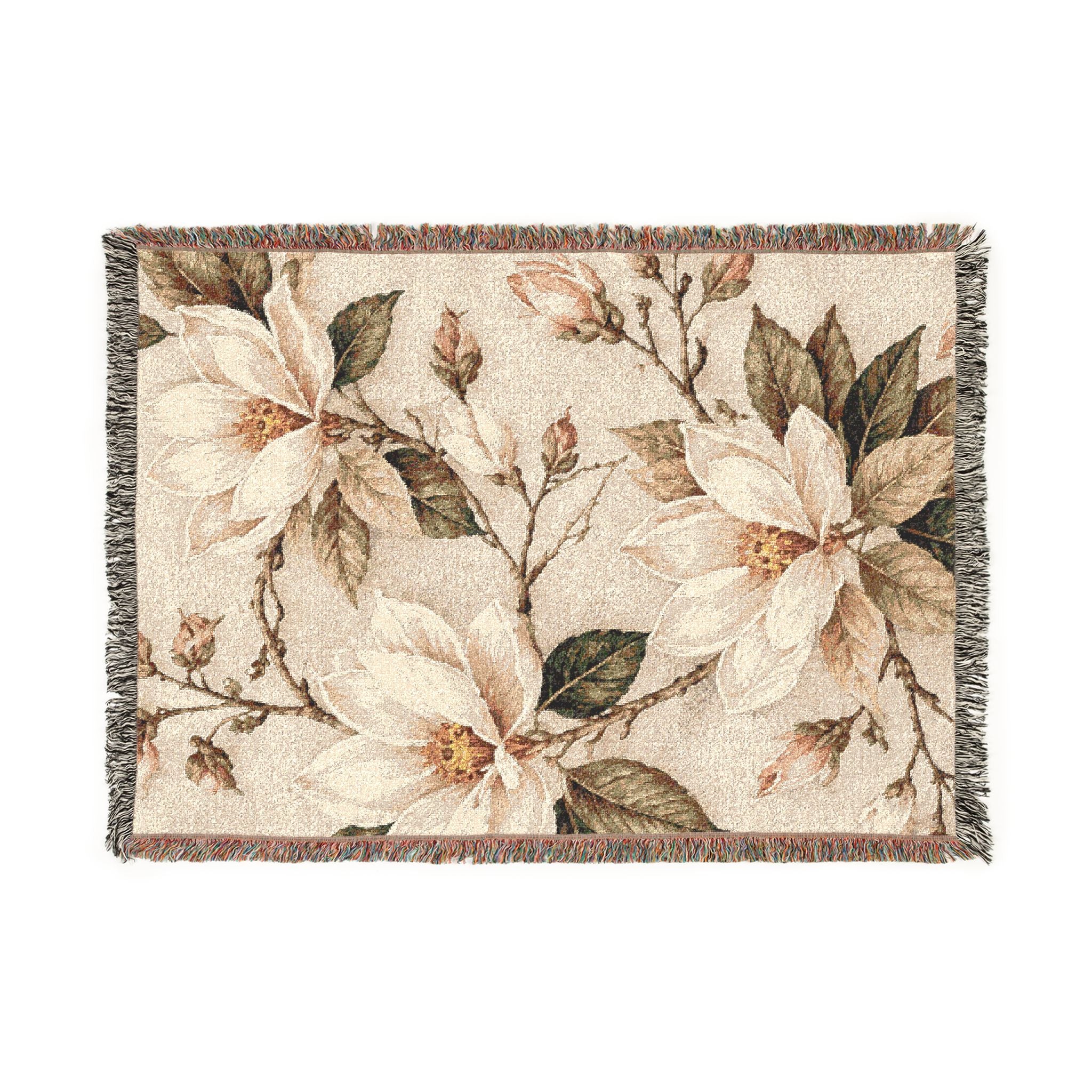 Magnolia Bloom Woven Blanket