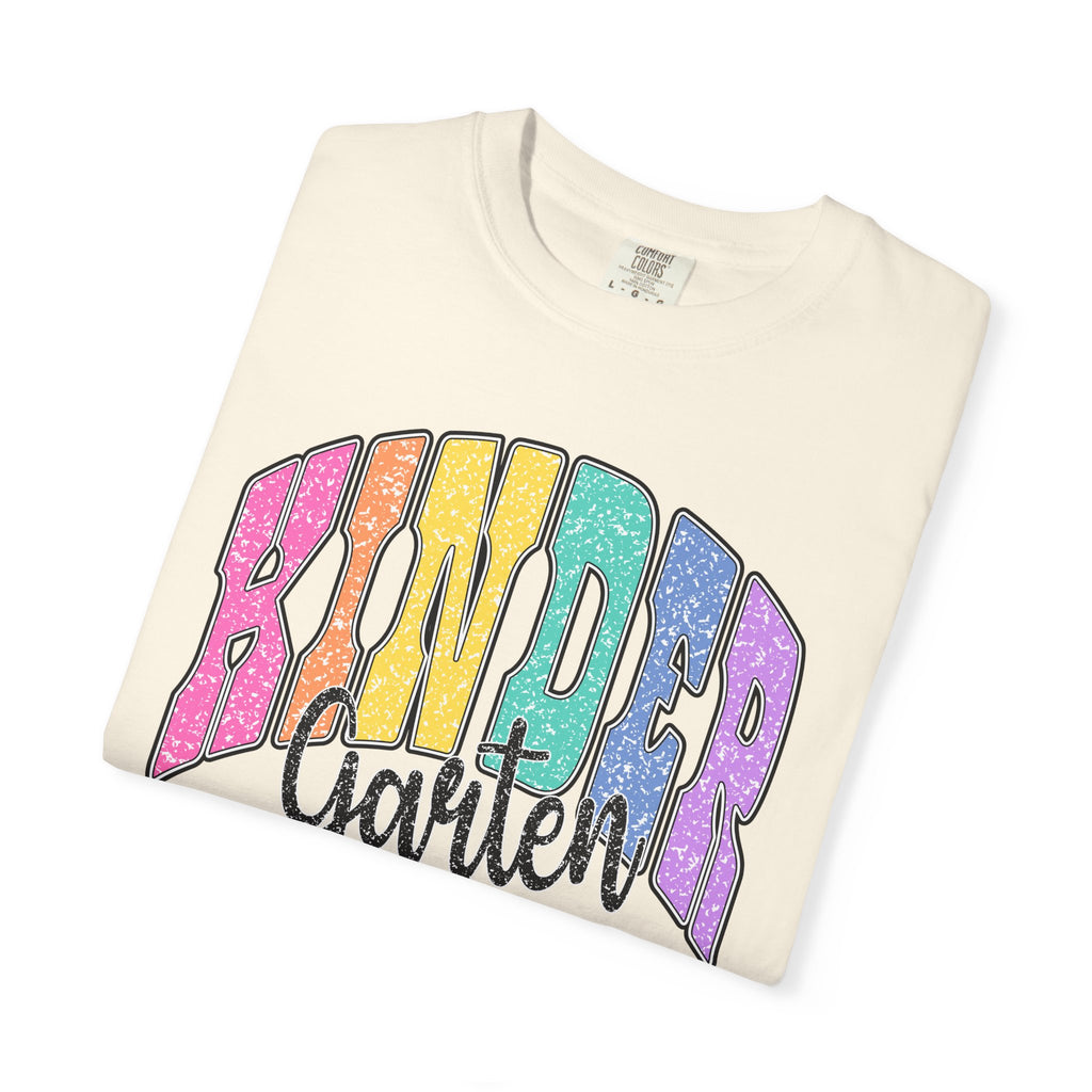 Kindergarten Rainbow T-Shirt — Colorful Back to School Tee