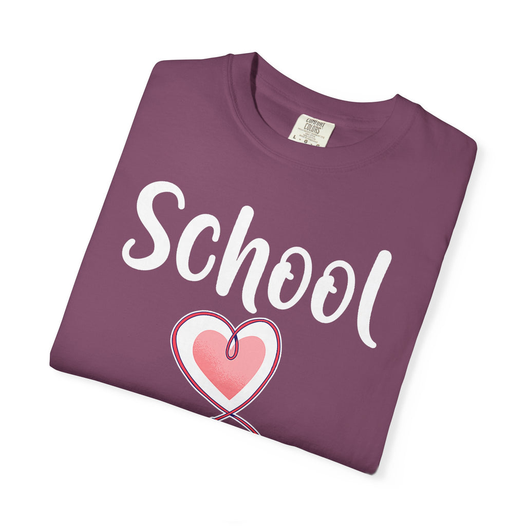 School Nurse T-Shirt — Cute Heart & Stethoscope Tee for Teachers and Healthcare Staff