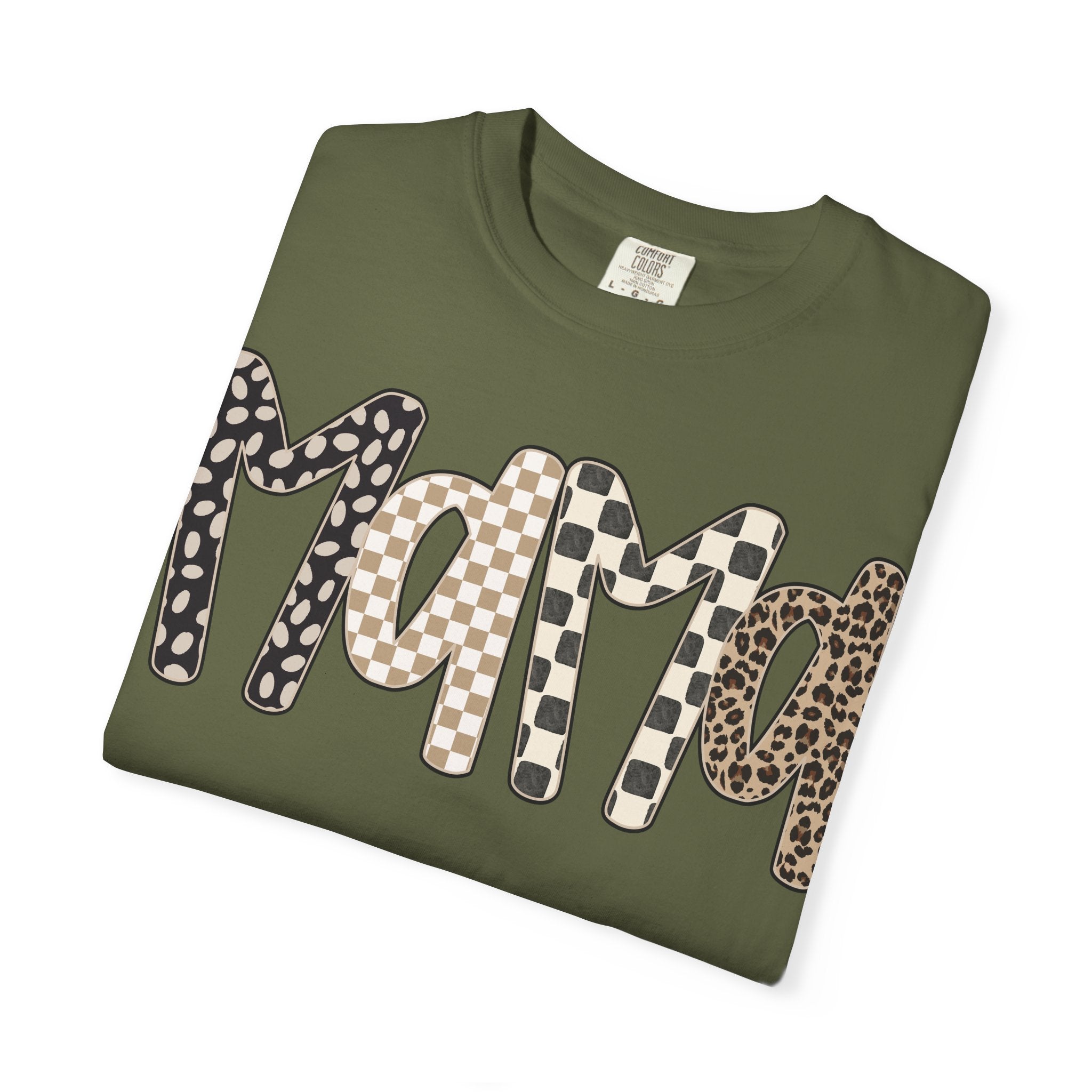 Mama Leopard & Plaid Graphic T-Shirt — Mom Gift, Mother's Day Tee
