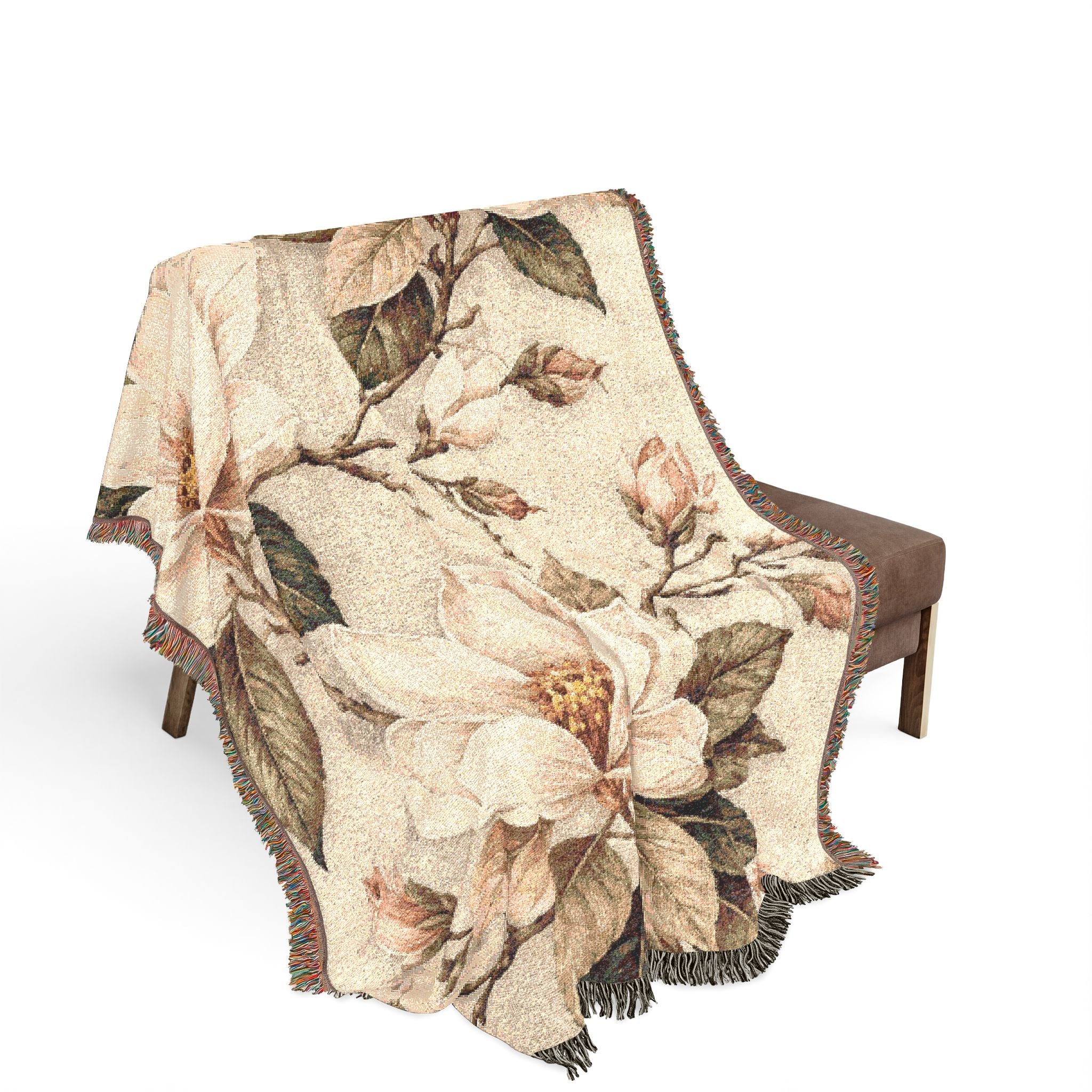 Magnolia Bloom Woven Blanket