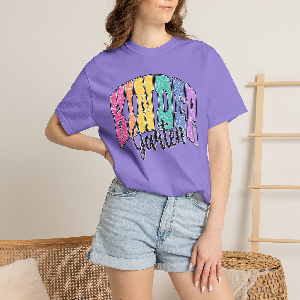 Kindergarten Rainbow T-Shirt — Colorful Back to School Tee