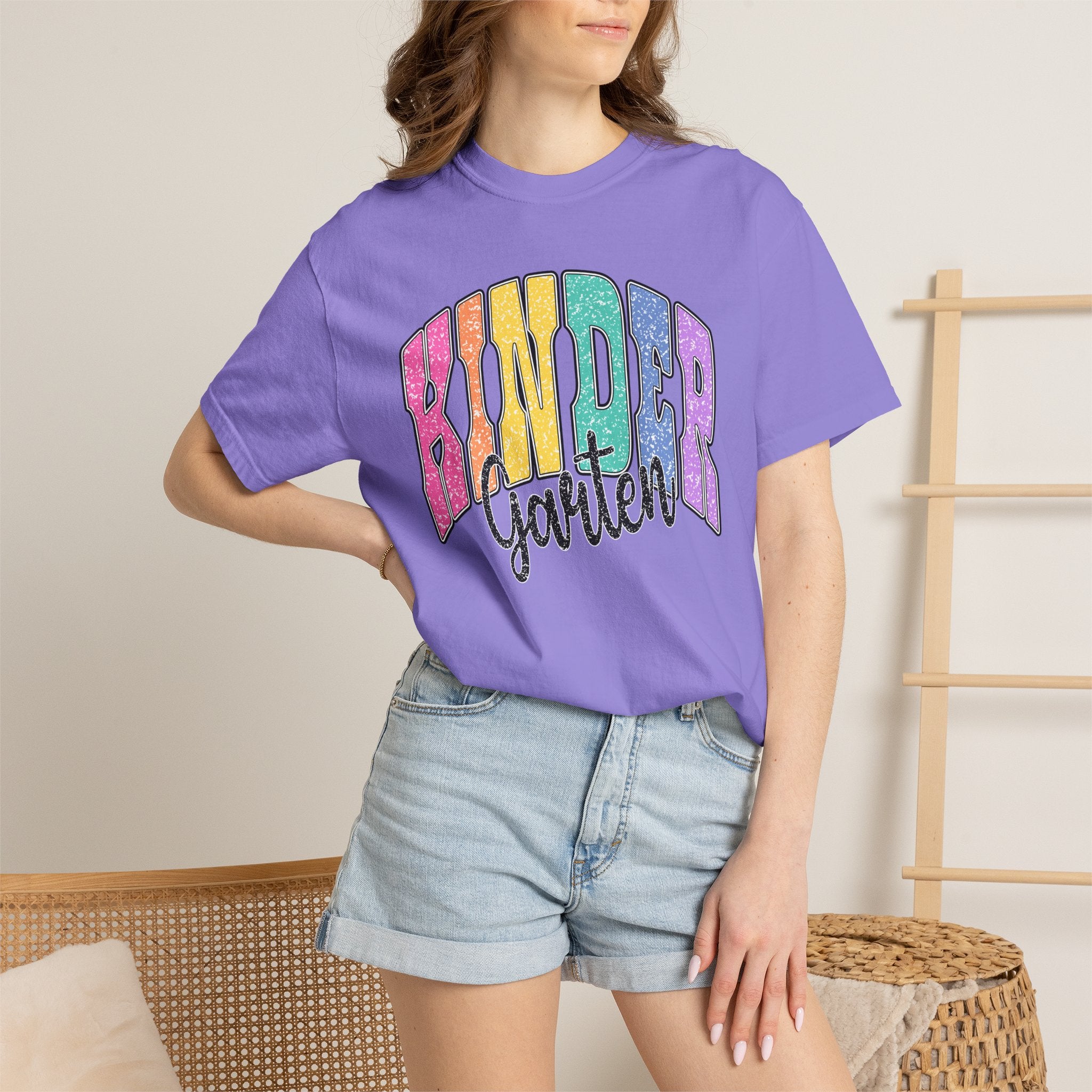 Kindergarten Rainbow T-Shirt — Colorful Back to School Tee