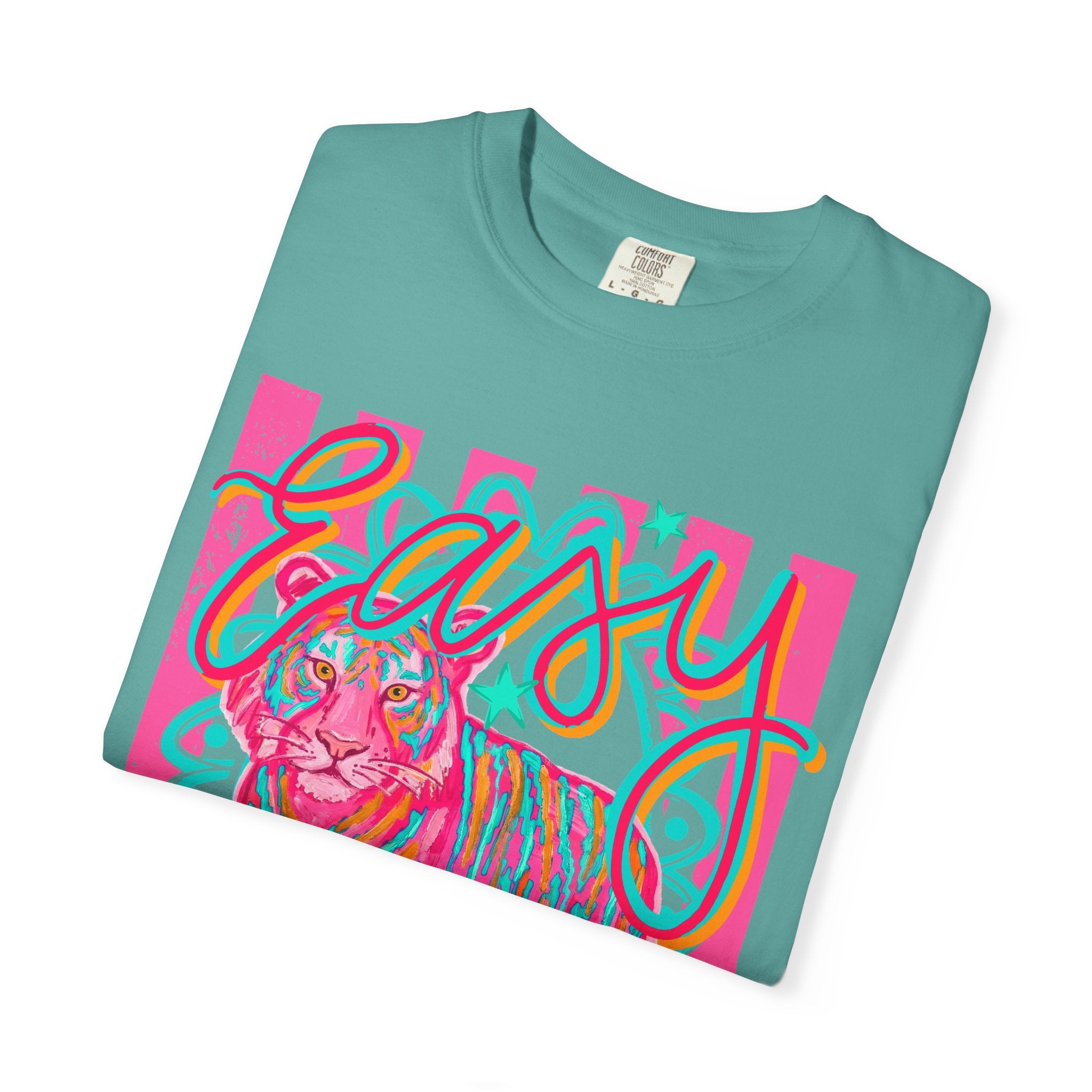Easy Tiger T-Shirt — Retro Neon Tiger Graphic Tee
