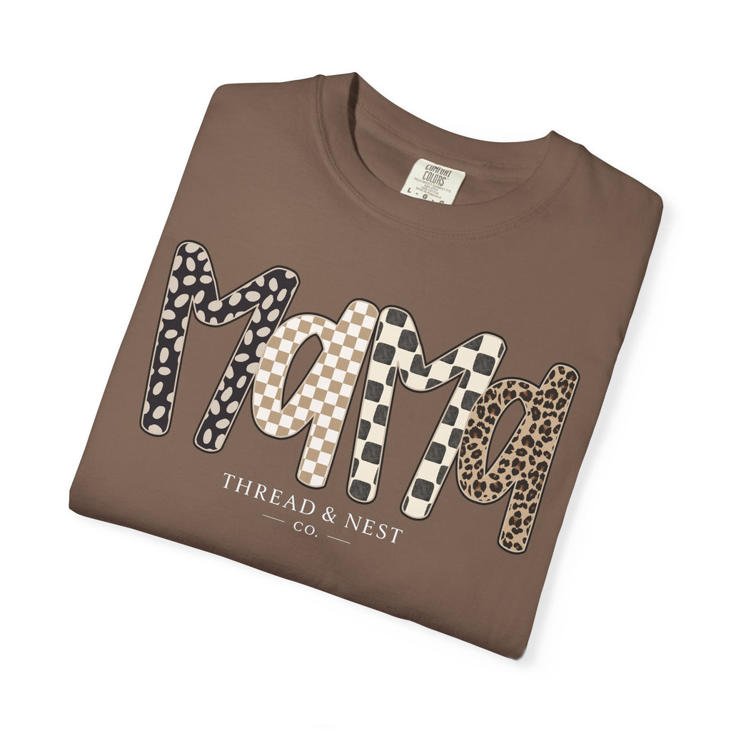 Mama Leopard & Plaid Graphic T-Shirt — Mom Gift, Mother's Day Tee