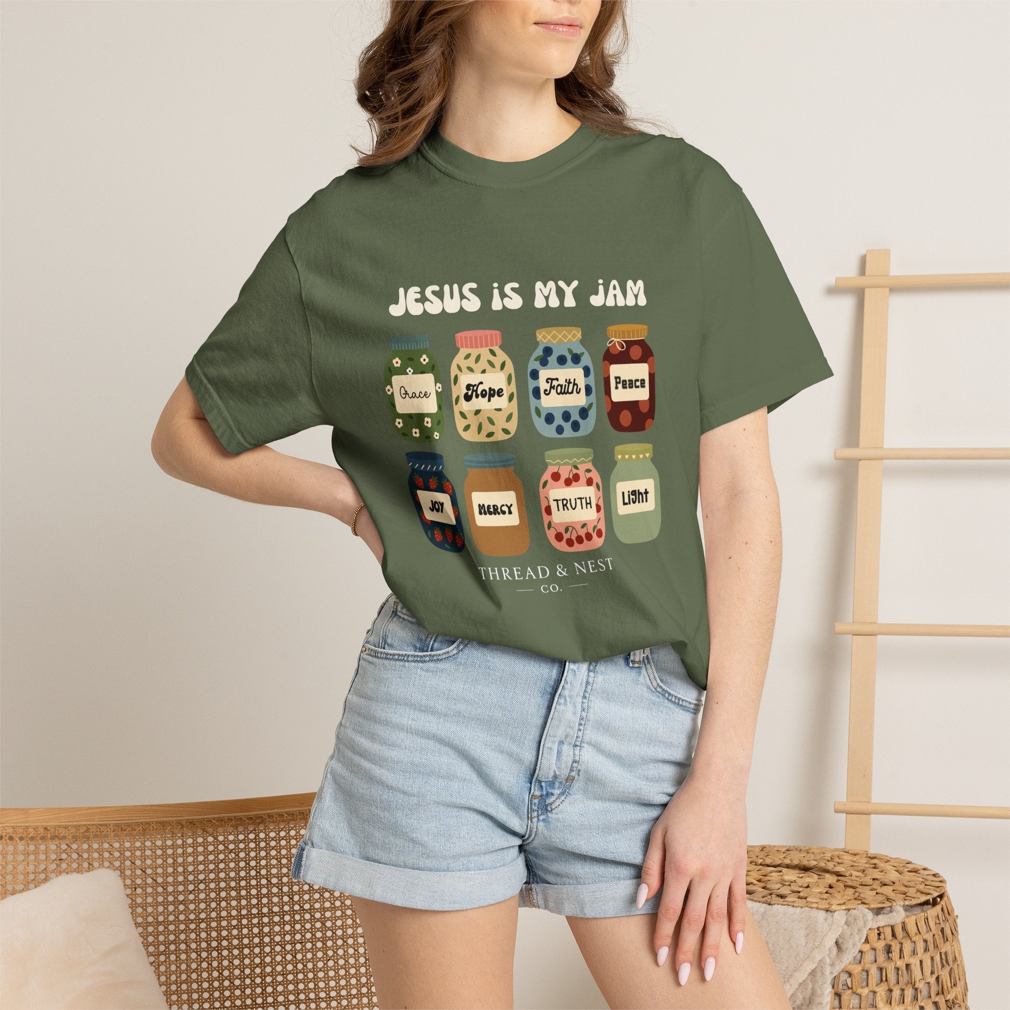 T-shirt — "Jesus Is My Jam" Christian Faith Graphic Tee