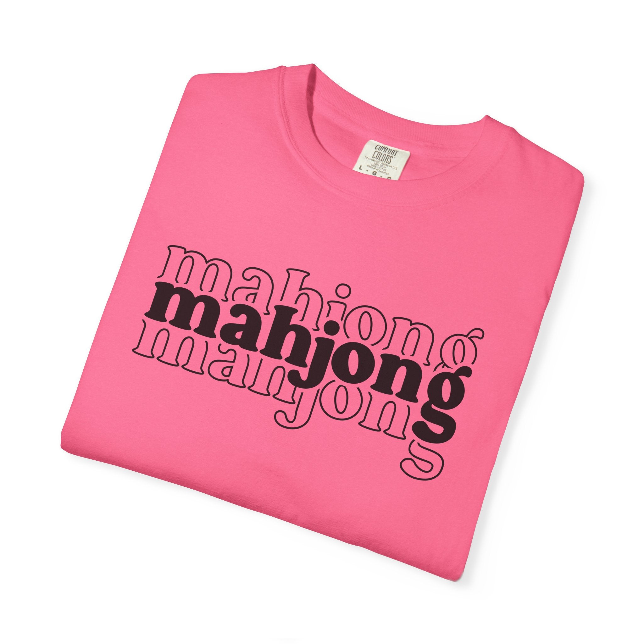 Mahjong Graphic T-Shirt — Retro Layered 'mahjong' Design