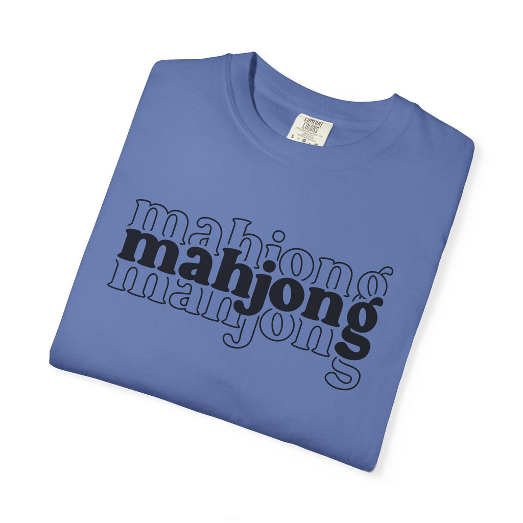 Mahjong Graphic T-Shirt — Retro Layered 'mahjong' Design