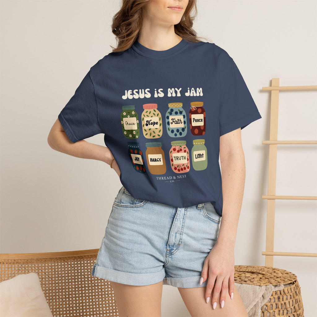 T-shirt — "Jesus Is My Jam" Christian Faith Graphic Tee