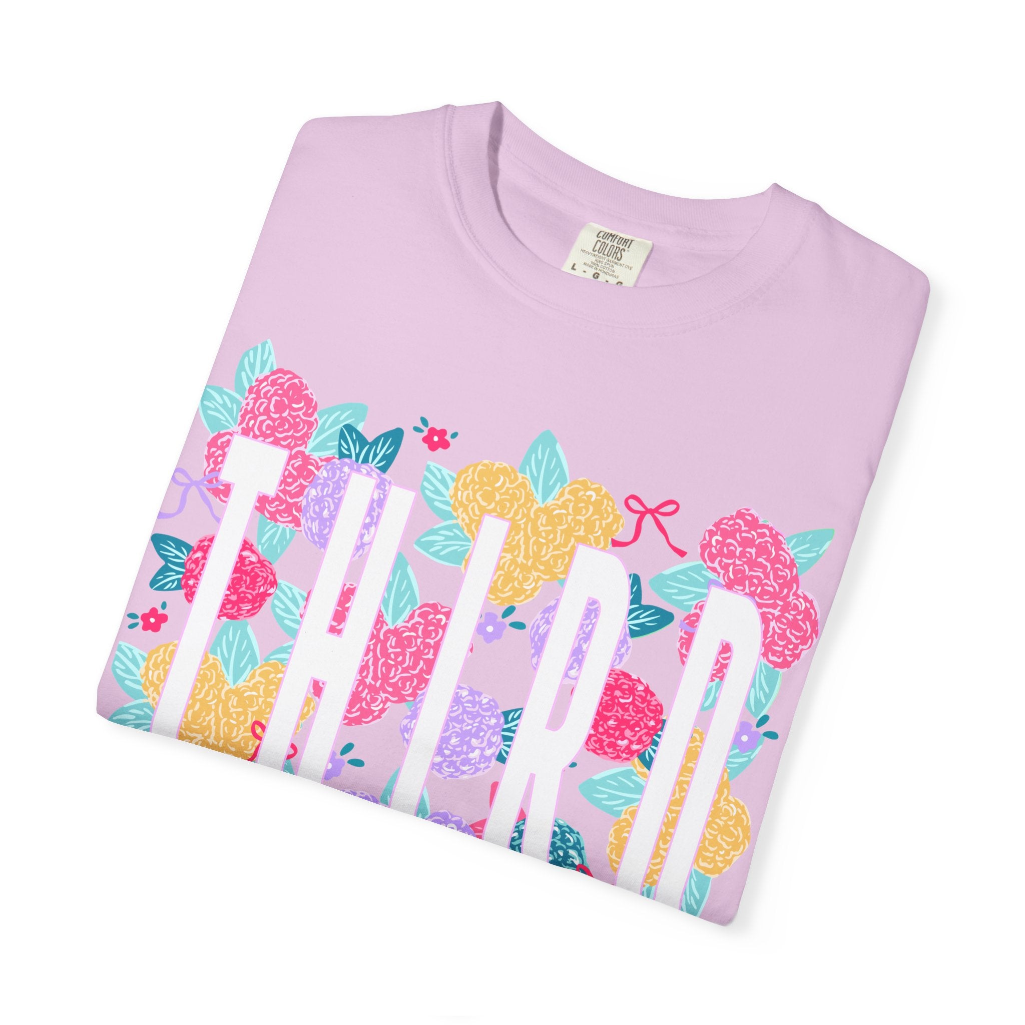 Third Grade Floral T-Shirt — Bright Back-to-School Tee for Students & Teachers