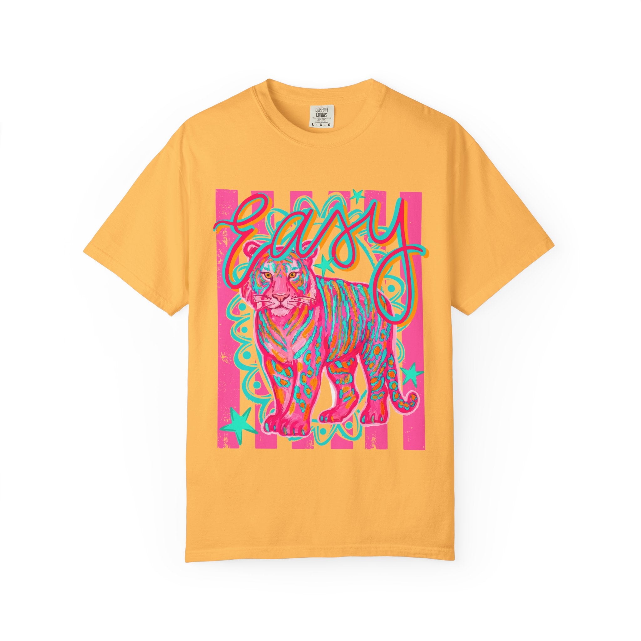 Easy Tiger T-Shirt — Retro Neon Tiger Graphic Tee