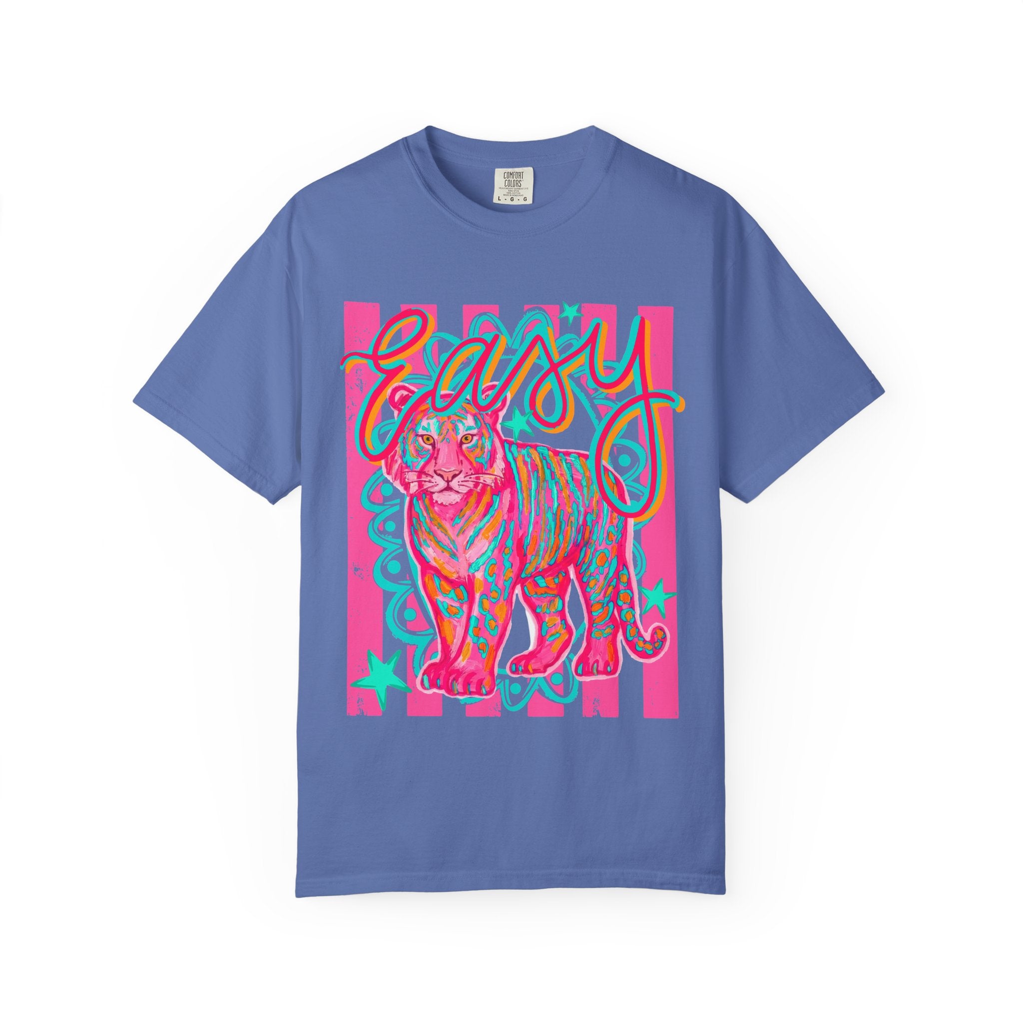 Easy Tiger T-Shirt — Retro Neon Tiger Graphic Tee