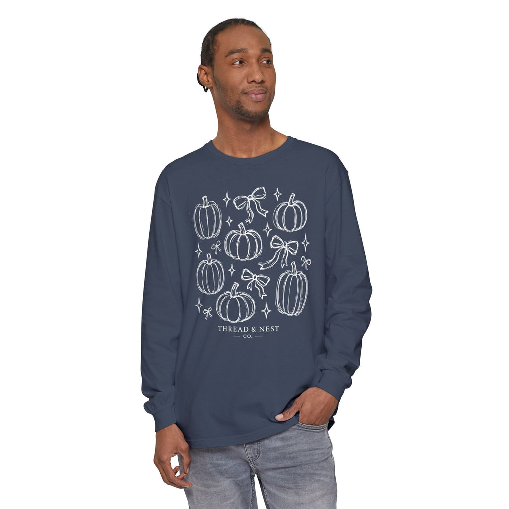 Pumpkin Sketch Long Sleeve Tee